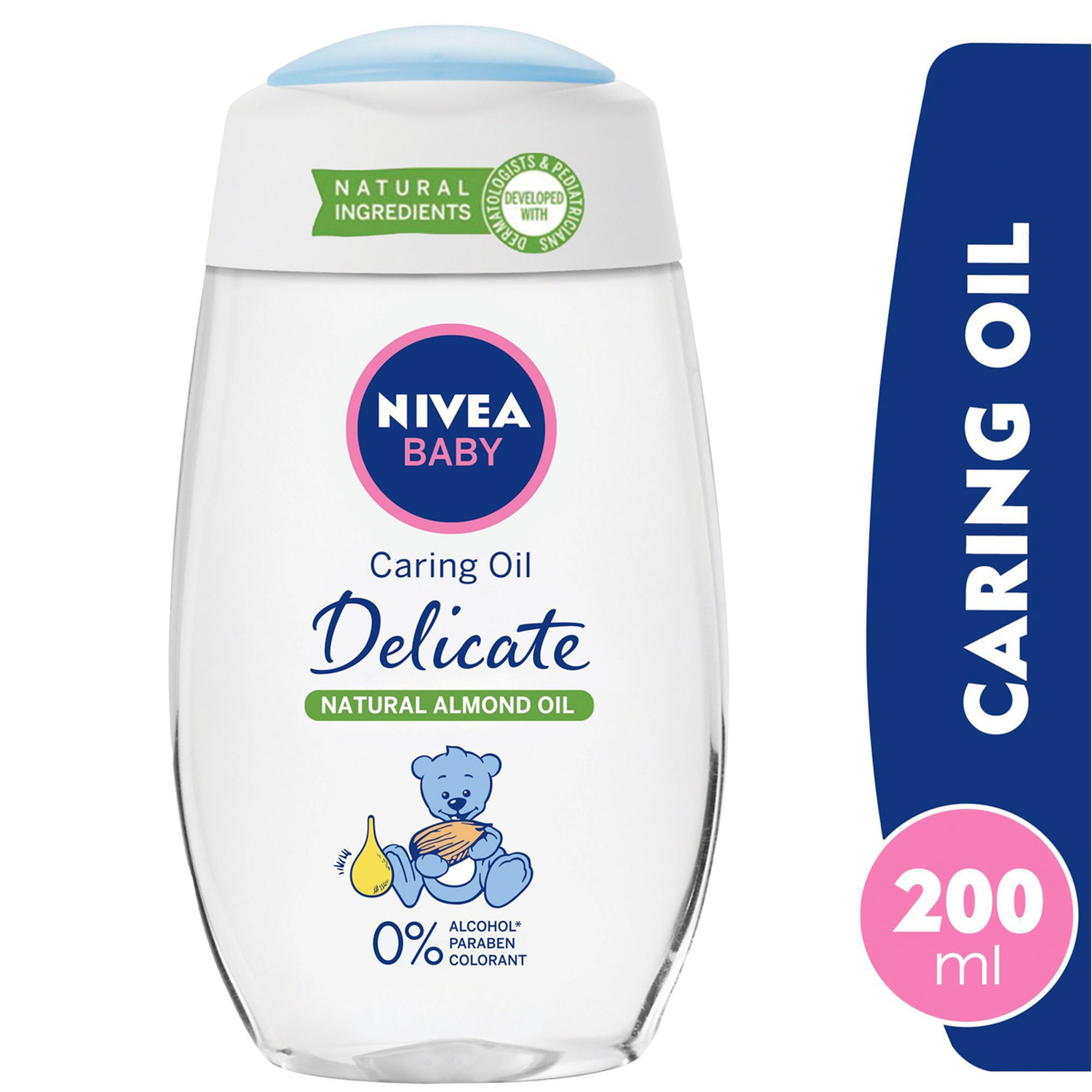 Nivea Baby Caring Oil Delicate, Almond Oil, 200Ml