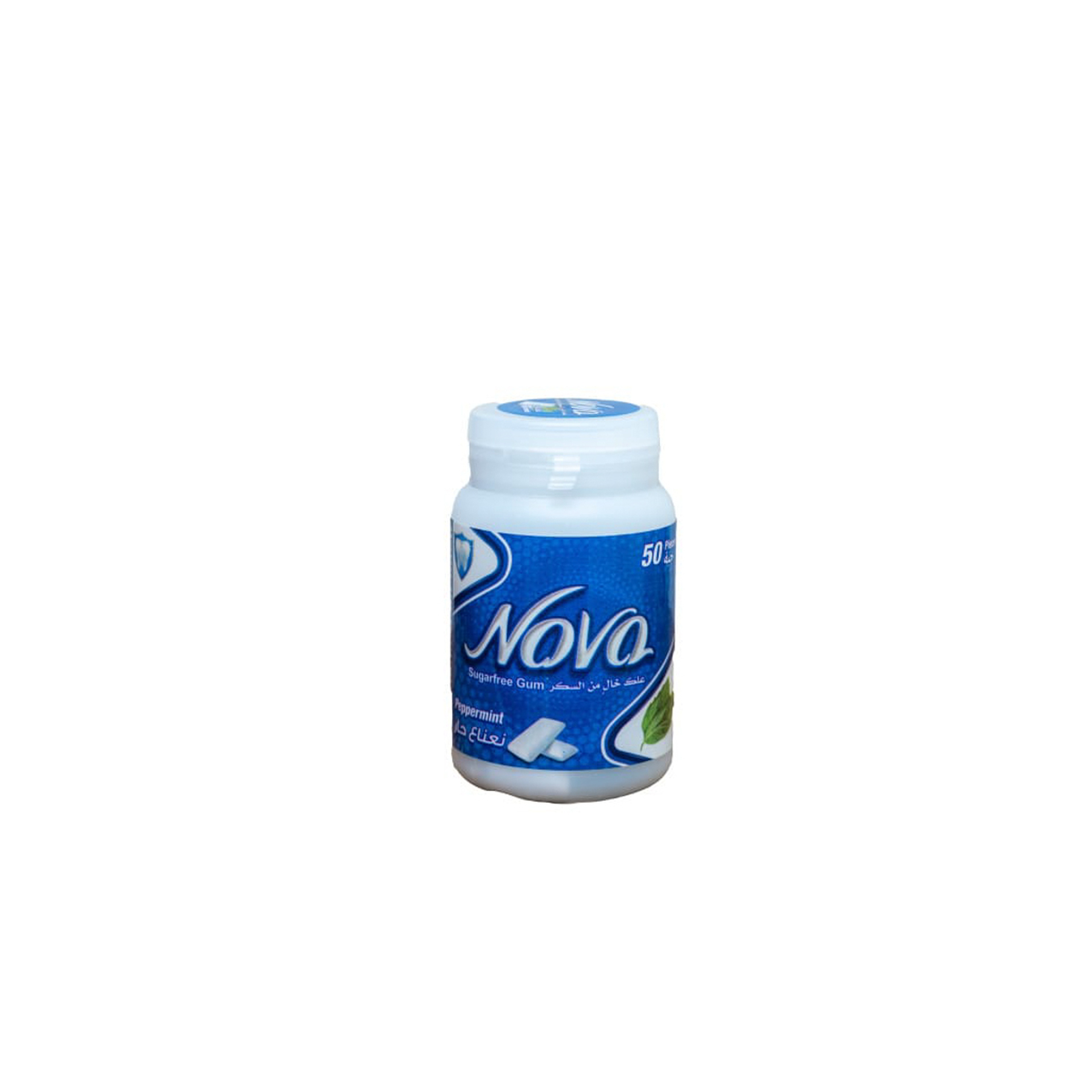 Nova Jar 50 Pcs Peppermint Sugar-Free Chewing Gum, 70 G