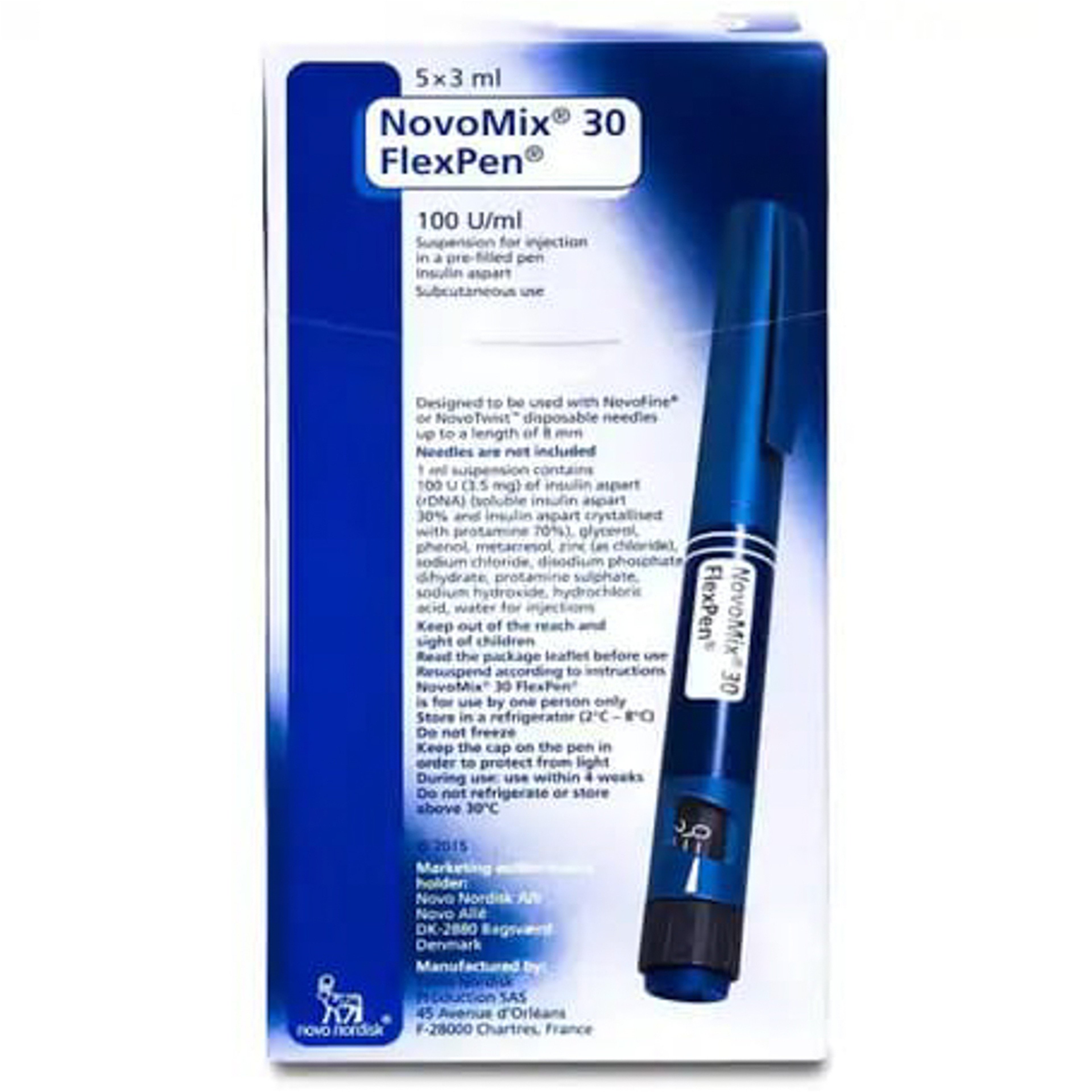 Novomix 30 Flexpen 100 Iu/Ml 5 Pcs 3 Ml