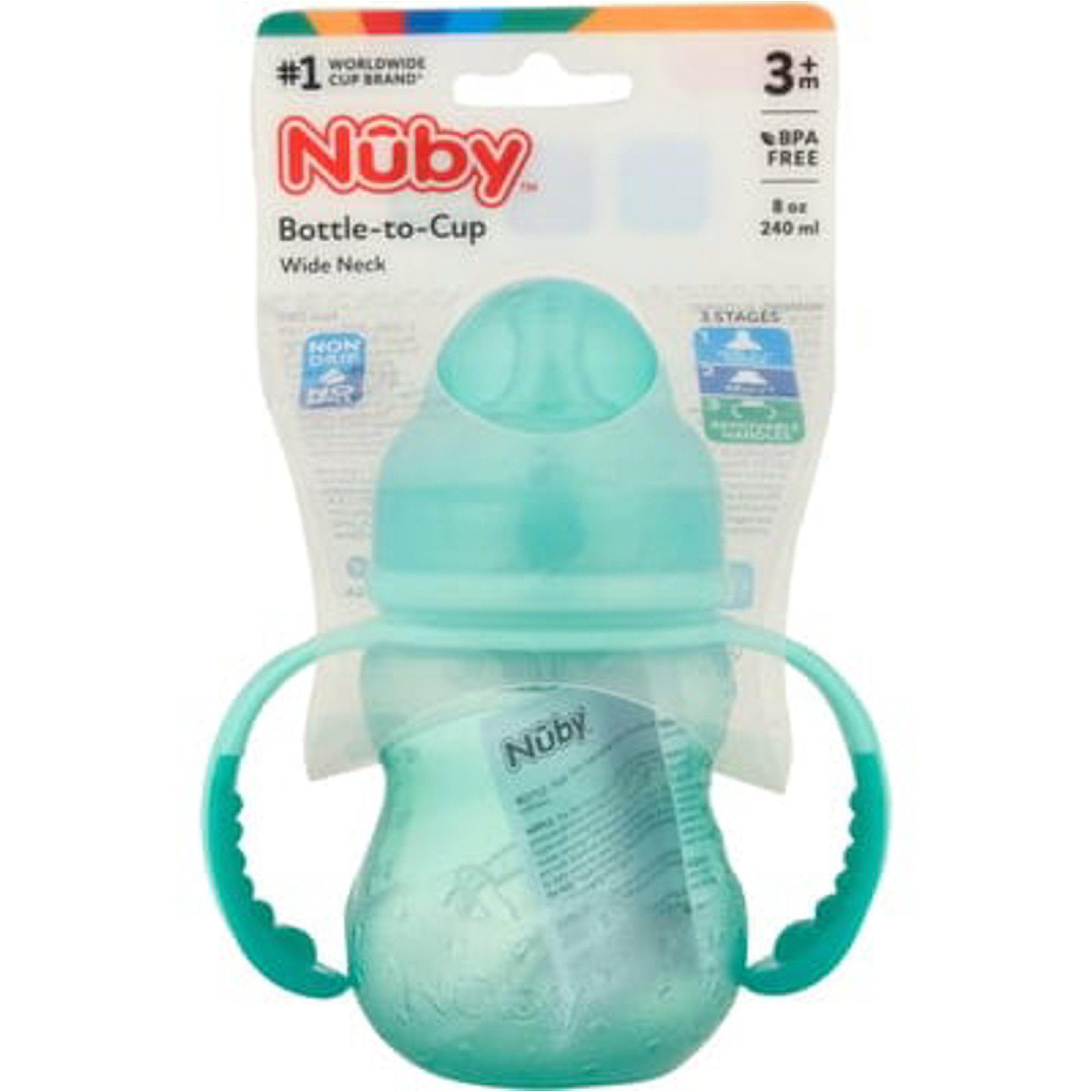 Nuby Wide Neck Feeding Bottle - 240Ml