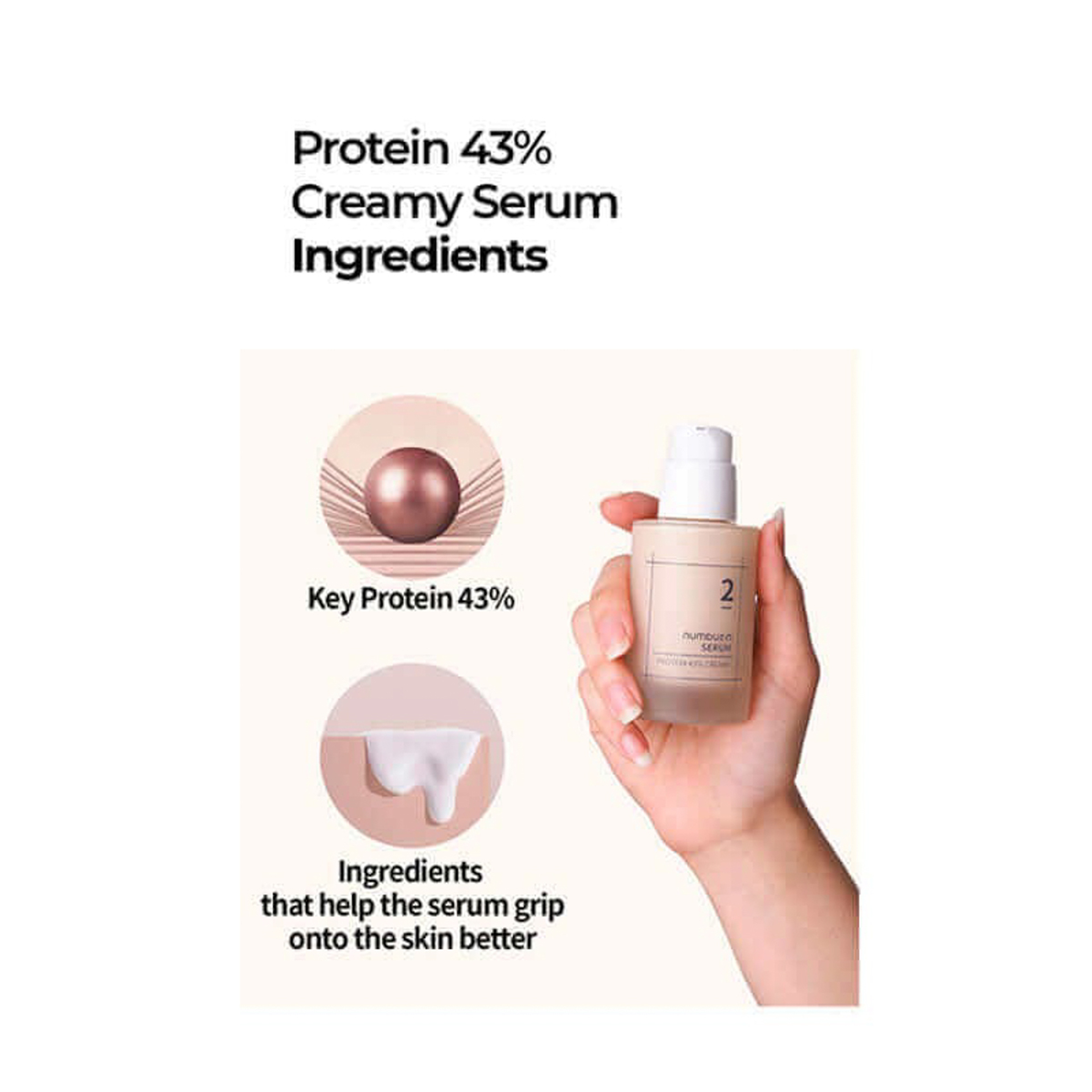 Numbuzin No.2 Protein 43% Creamy Serum 50Ml