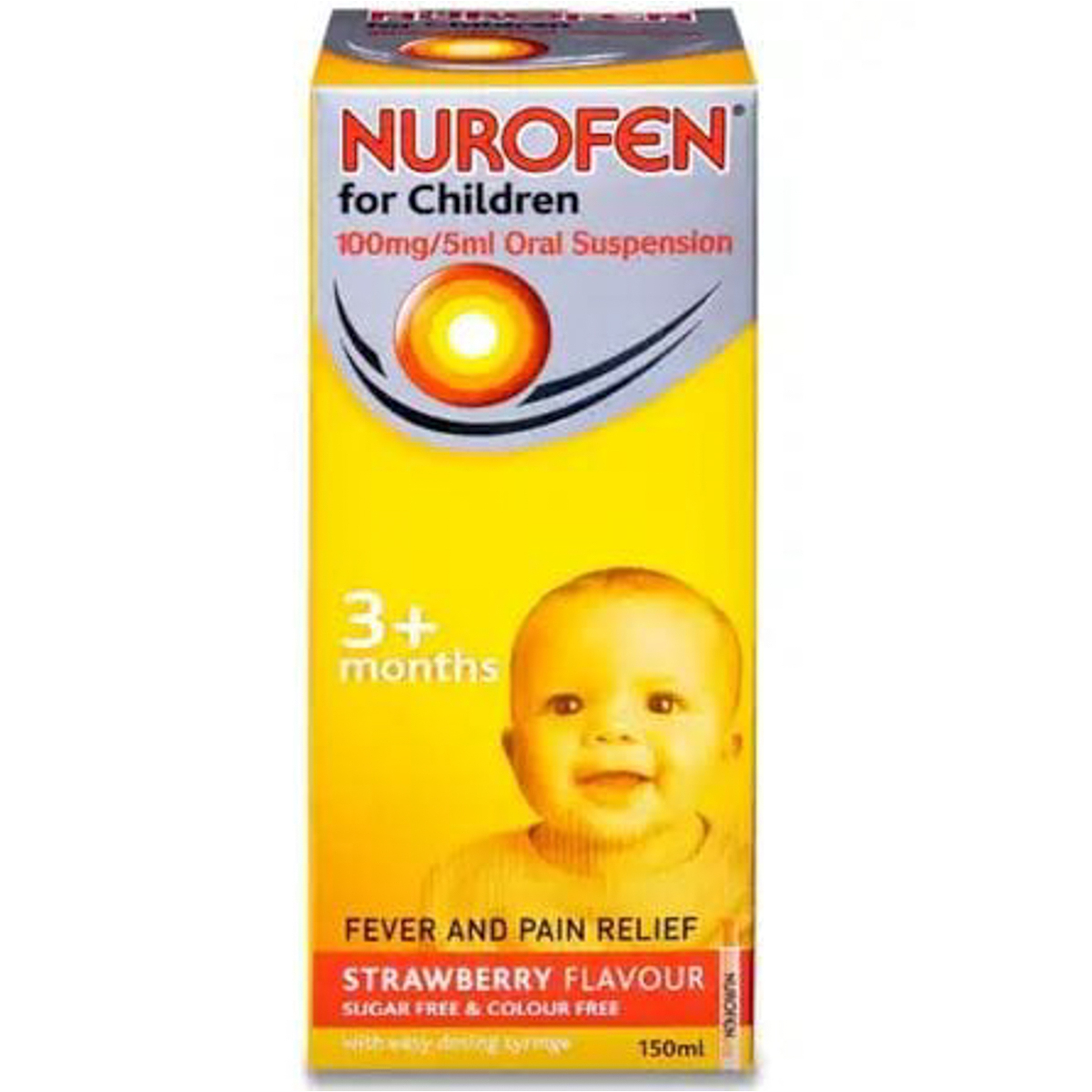 Nurofen Paed Susp Strawberry 150Ml