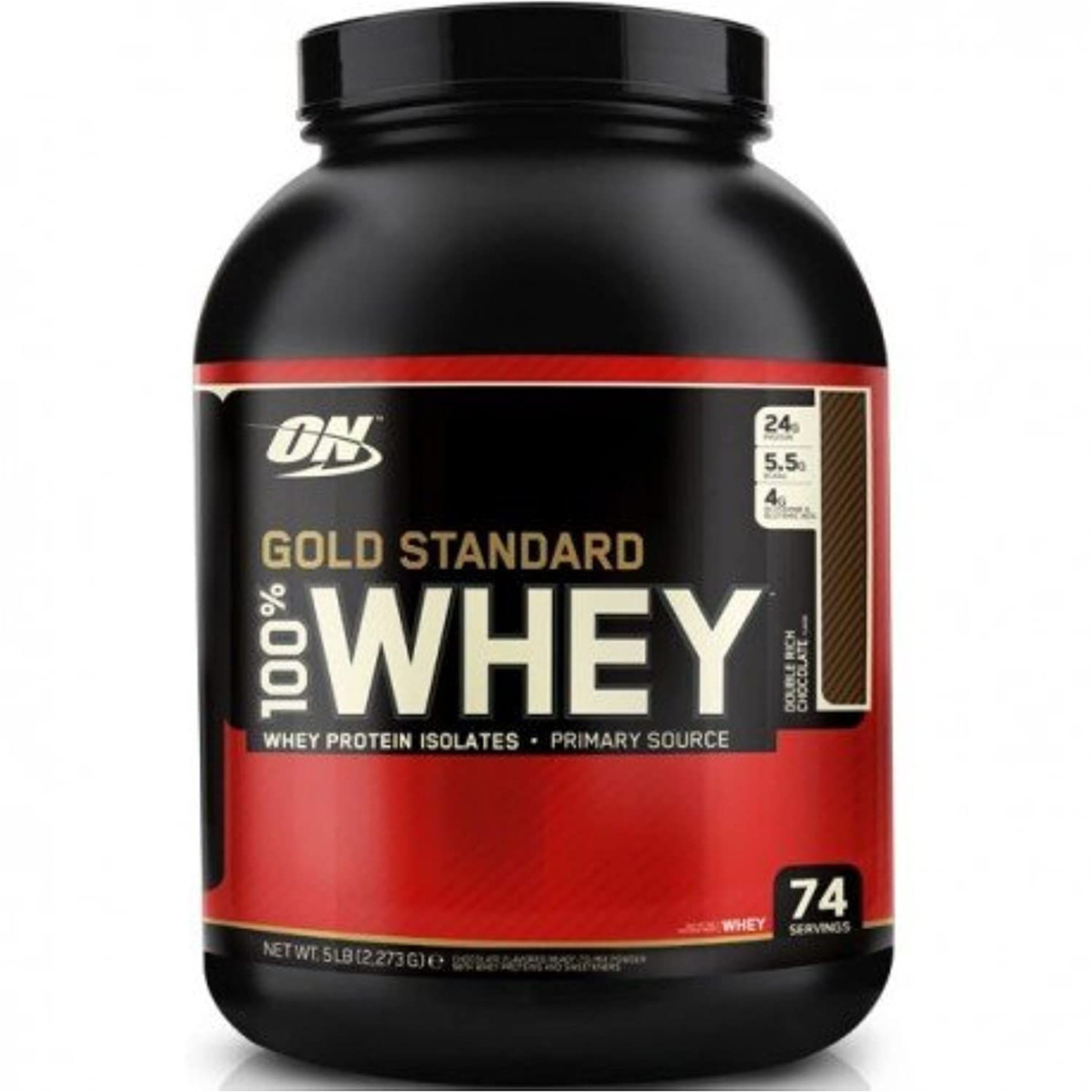 On Optimum Nutrition Gold Standard 100% Whey 73 Servings Chocolat Powder 5 Lb