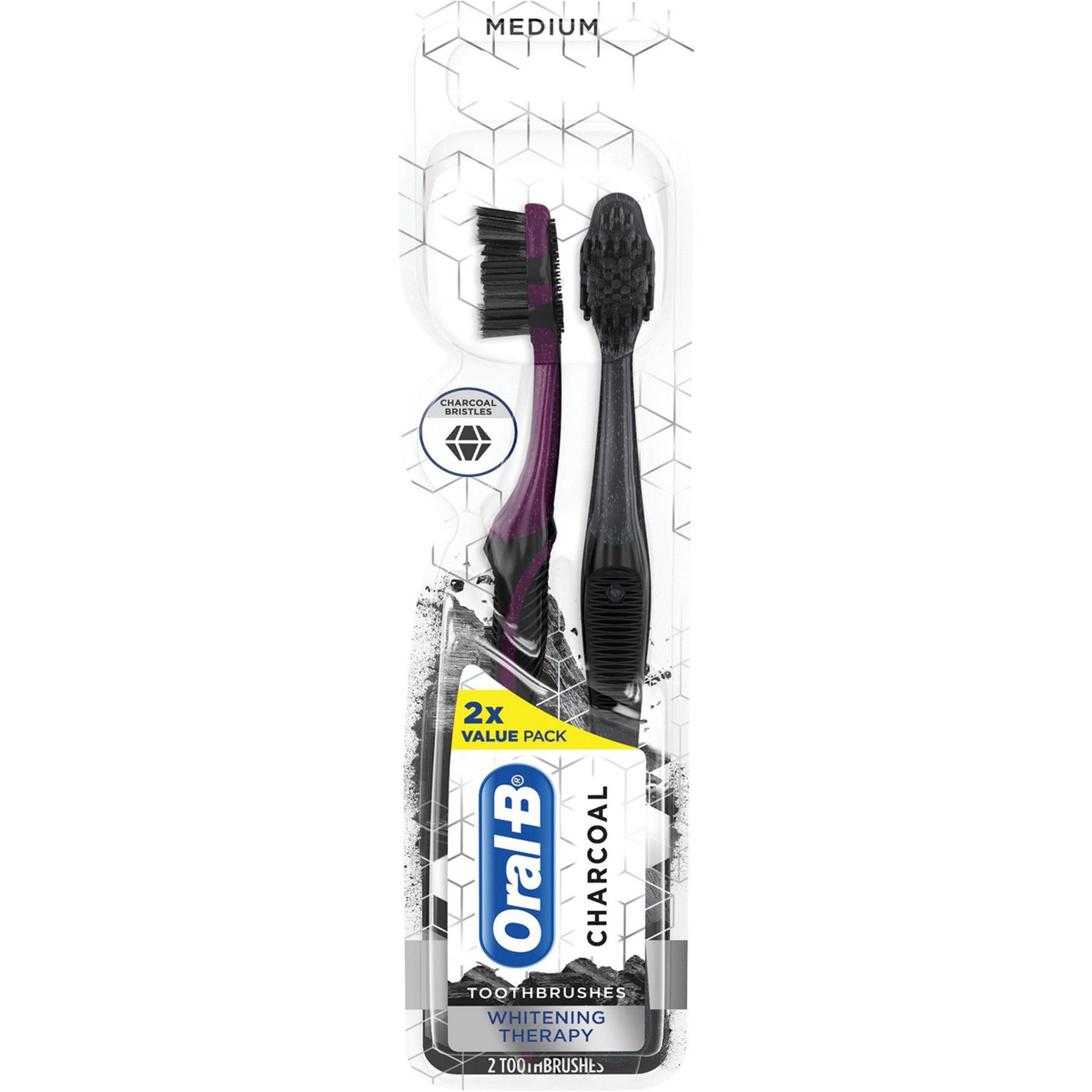 Oral-B Charcoal Whitening Care Toothbrush 1+1