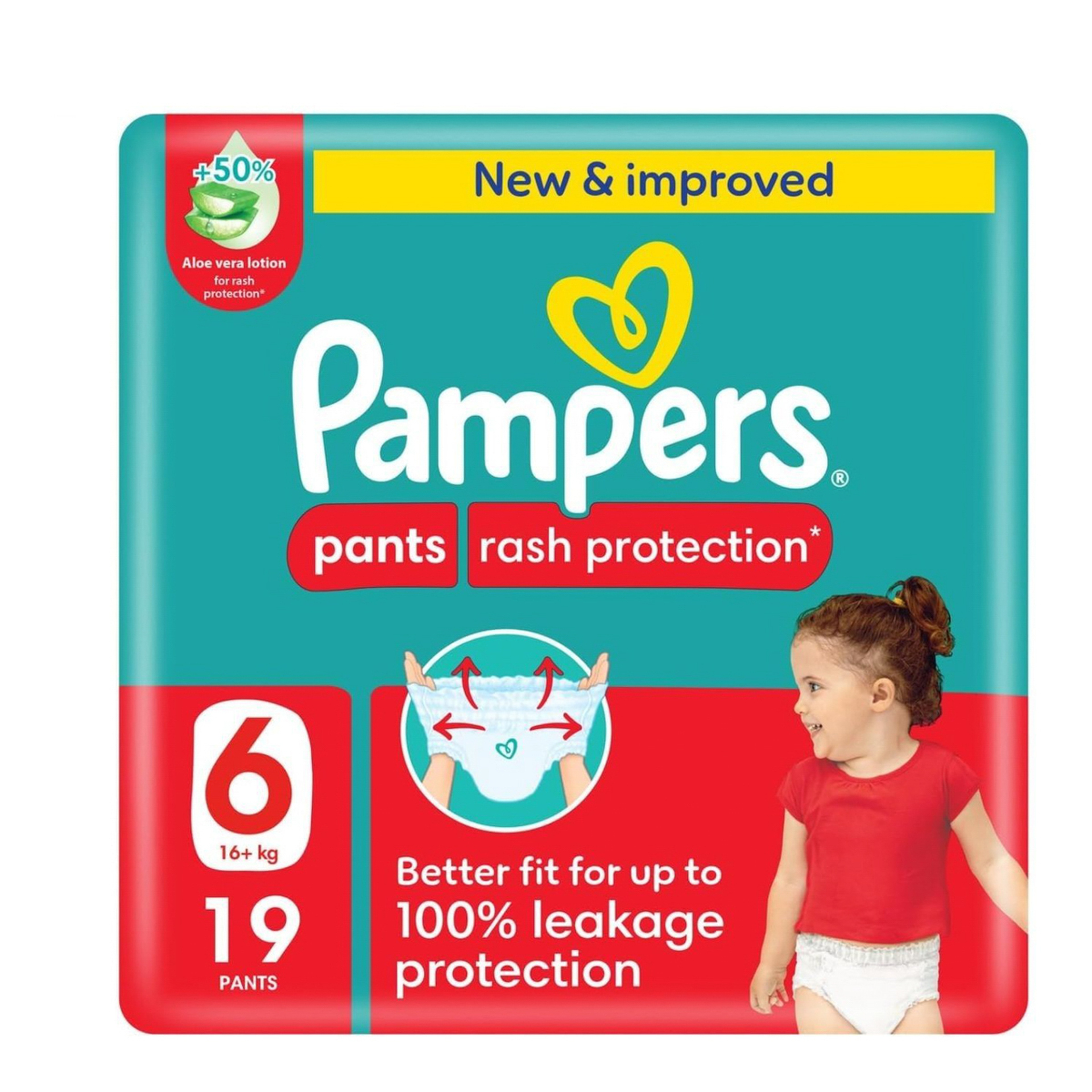 Pampers Rash Protection Pants, Size 6 (16+Kg) - 19 Pants
