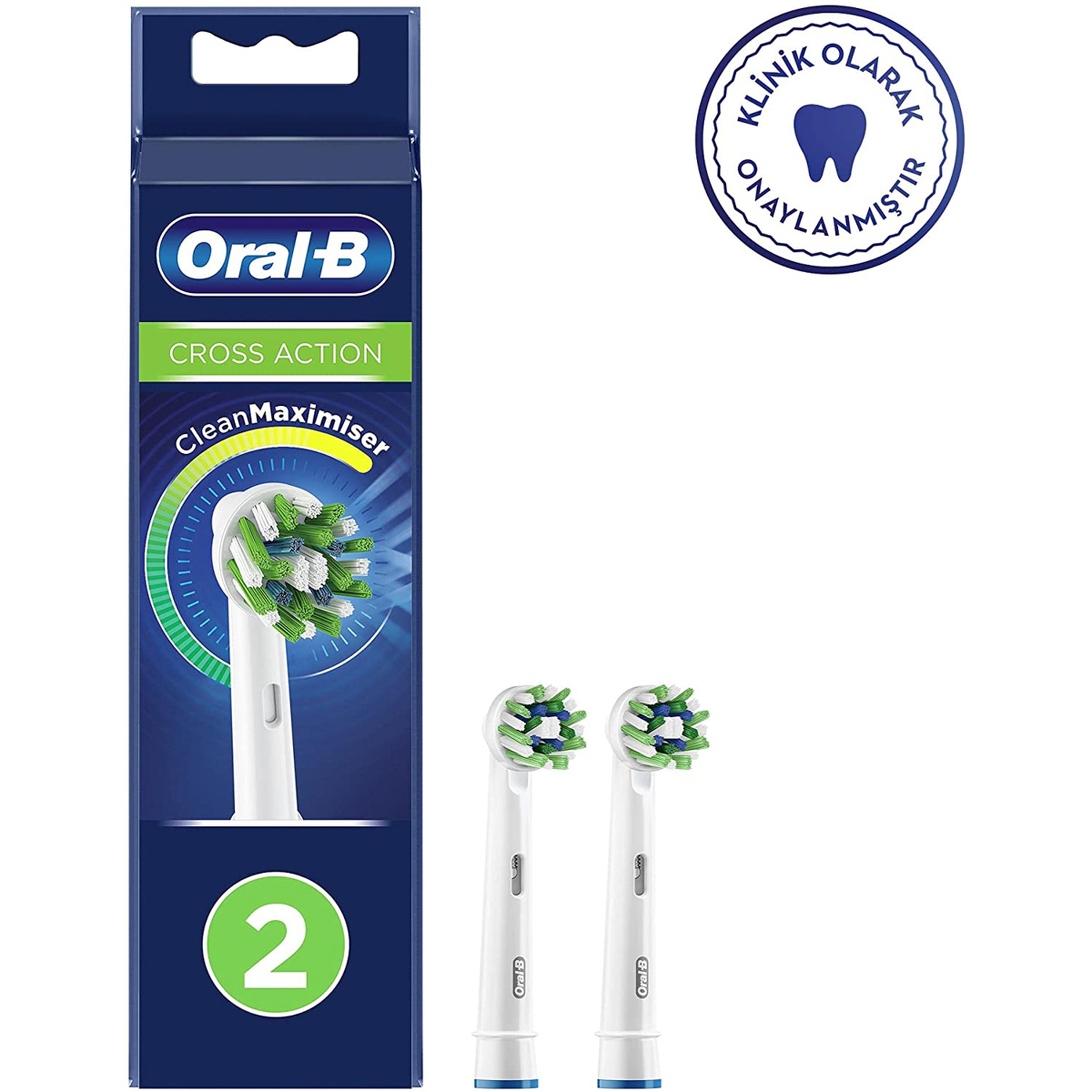 Oral-B Cross Action Replacement Toothbrush Head - Pack Of 2