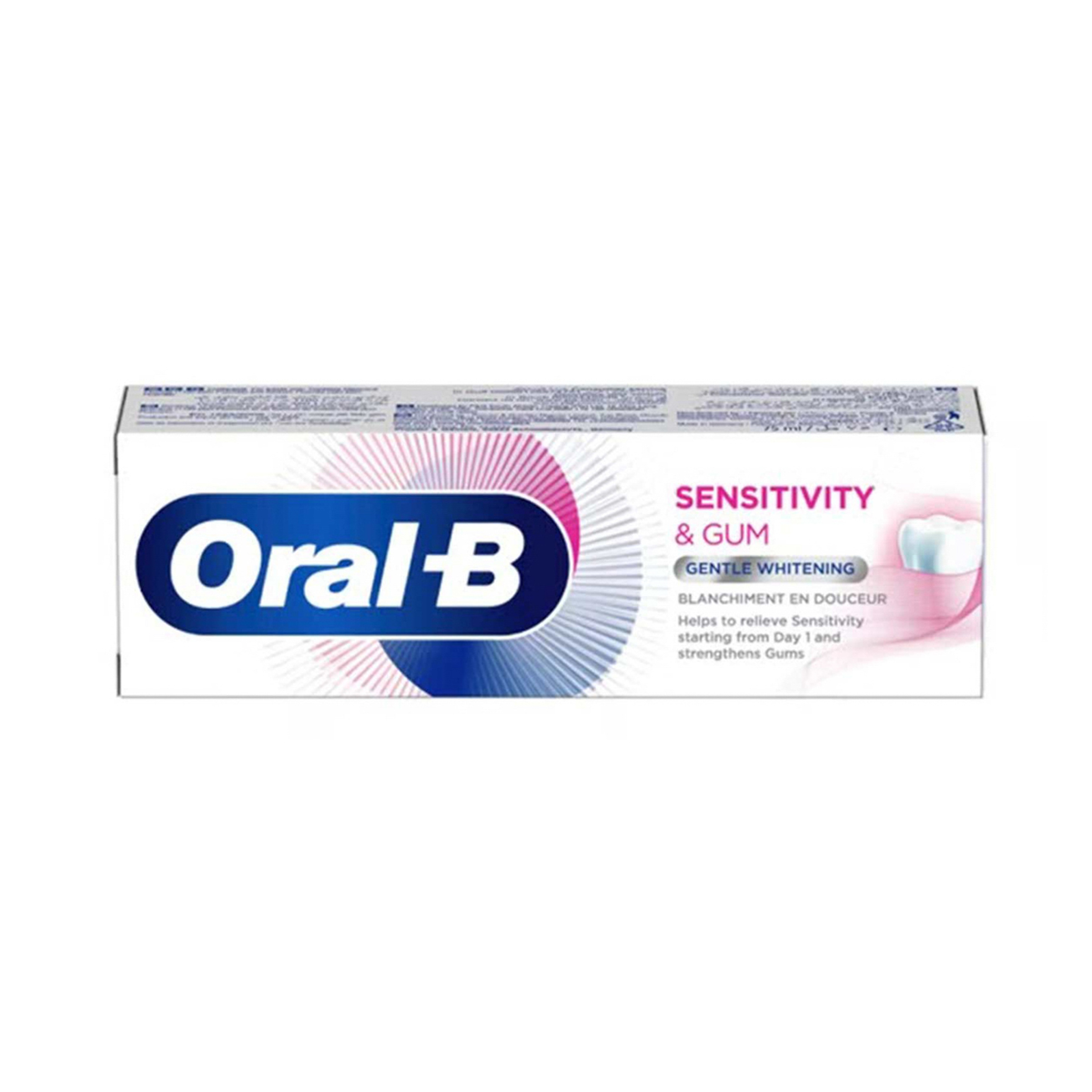 Oral-B Whitening Toothpaste For Sensitive Teeth, Gentle On Gums, 75Ml.
