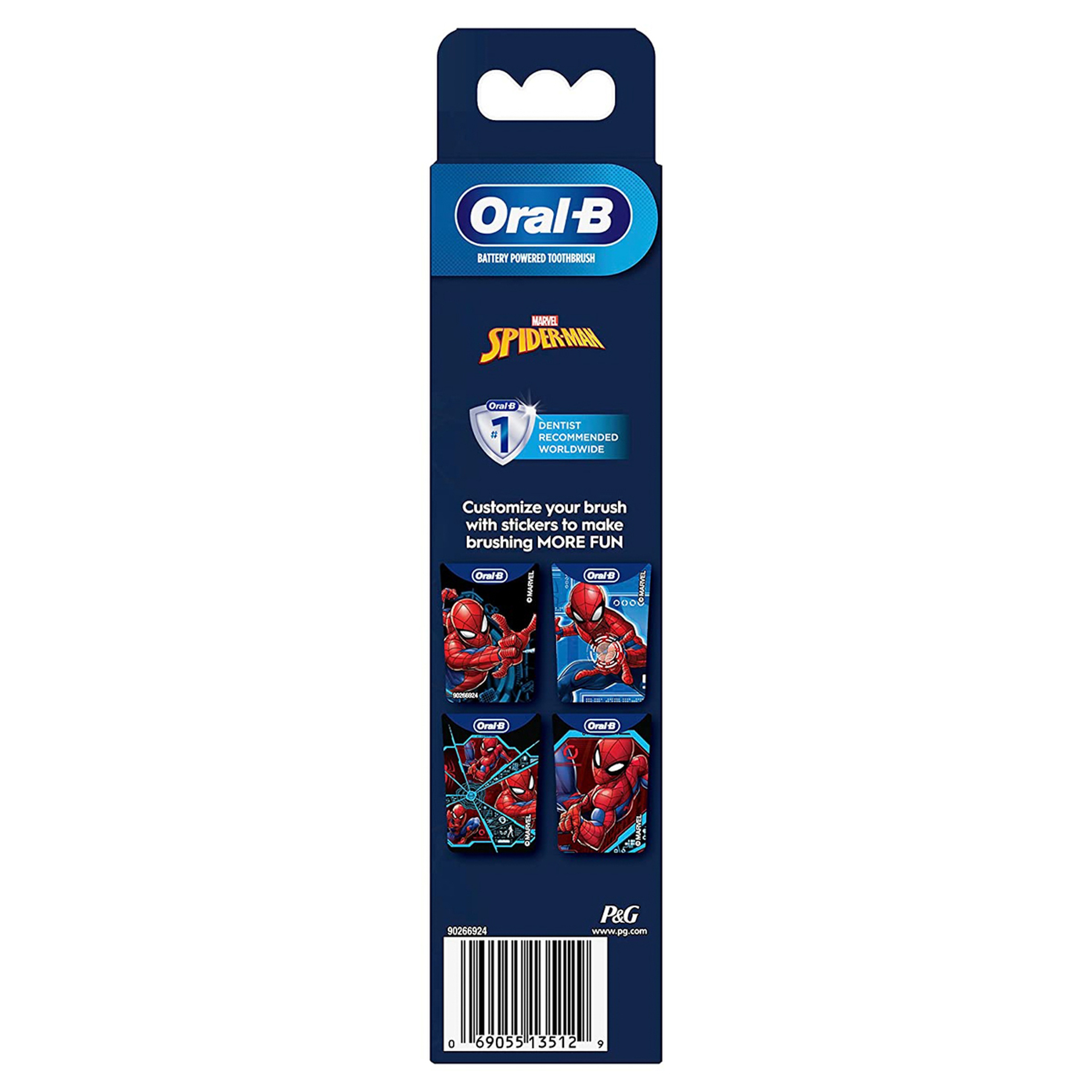 Oral-B Kids Electric Toothbrush Spider-Man 3+ (Battery-Powered)
