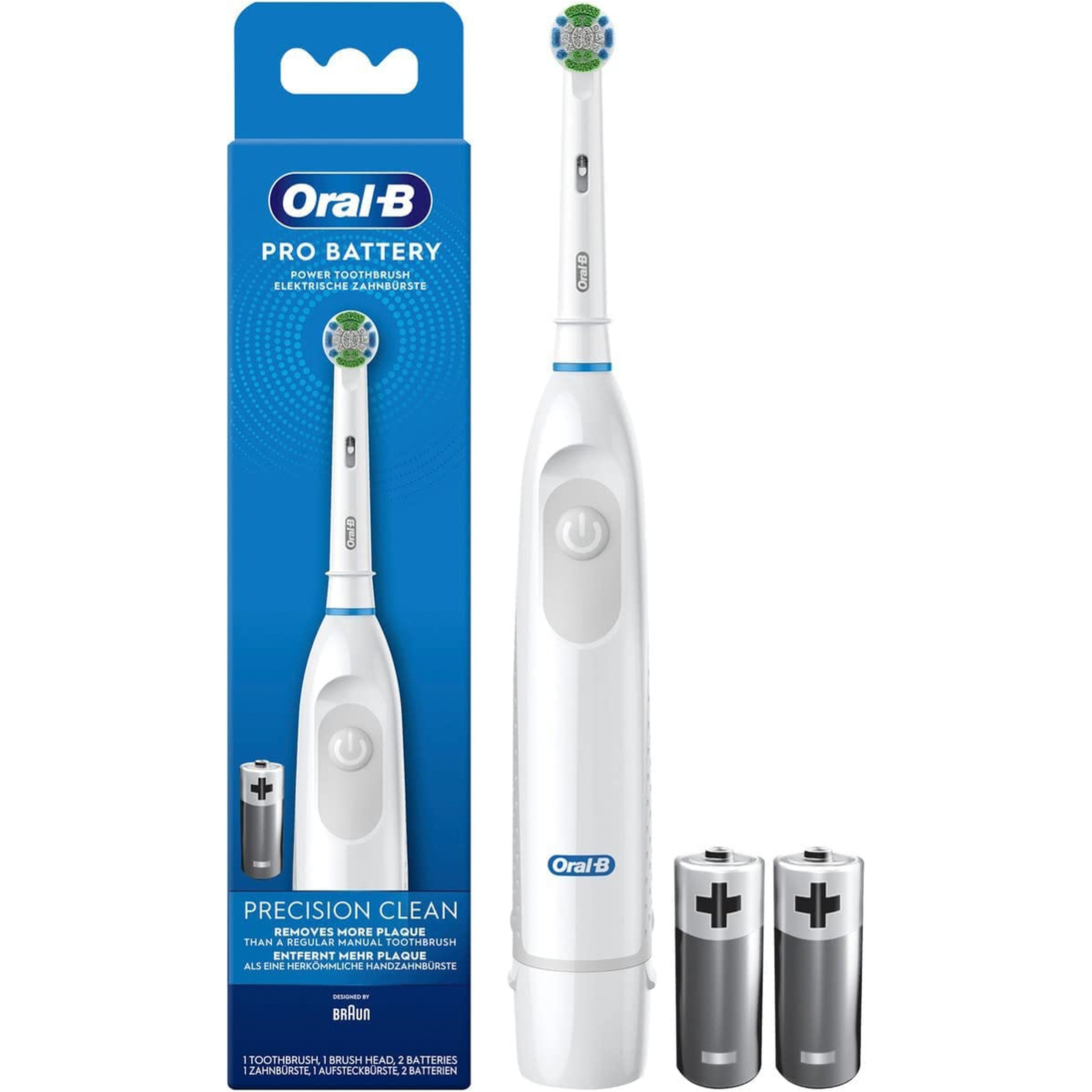 Oral-B Precision Clean Pro Core Battery-Operated Toothbrush, Automatic, White