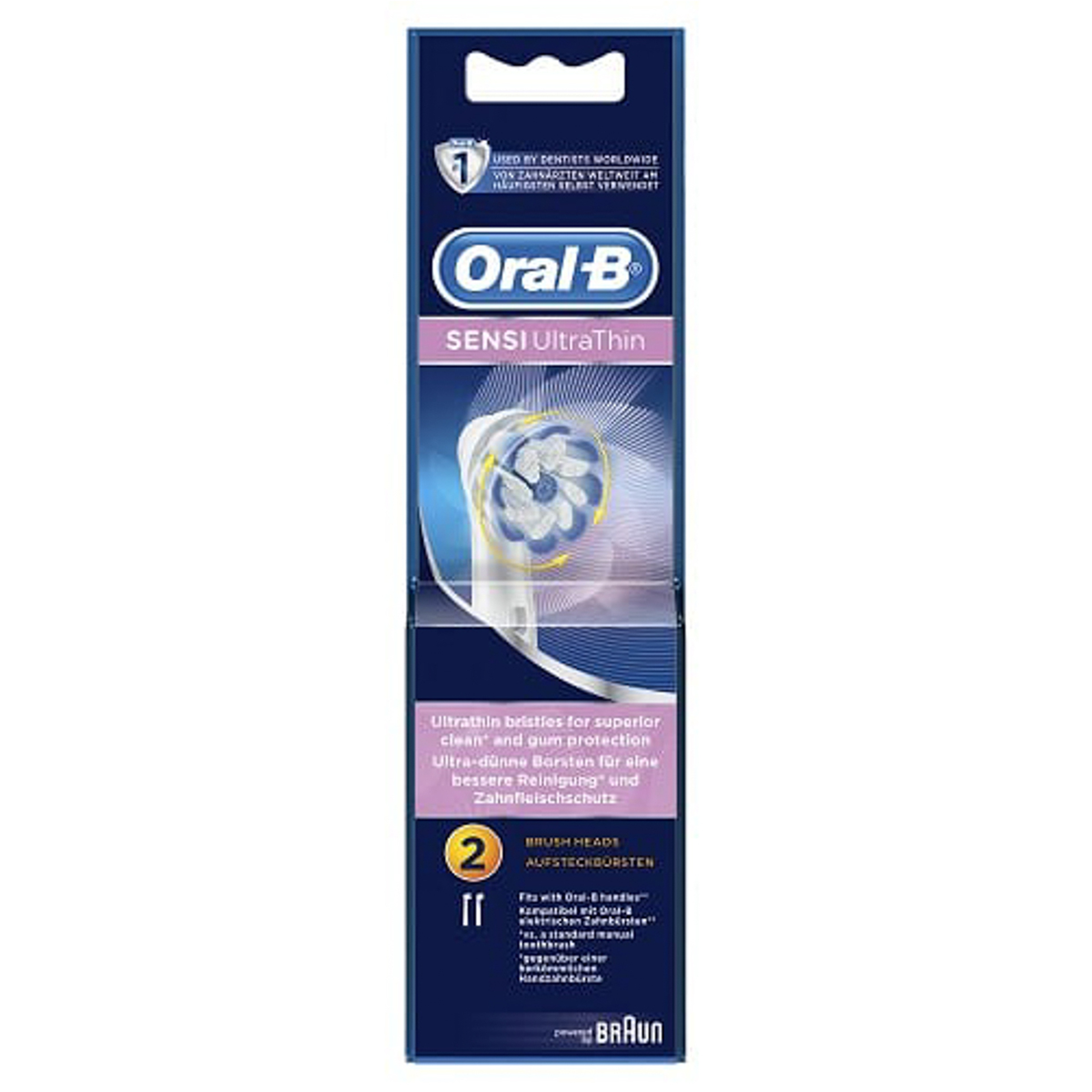 Oral-B Vitality Electric Toothbrush Replacement Heads - Sensi Ultra-Thin, Pack Of 2