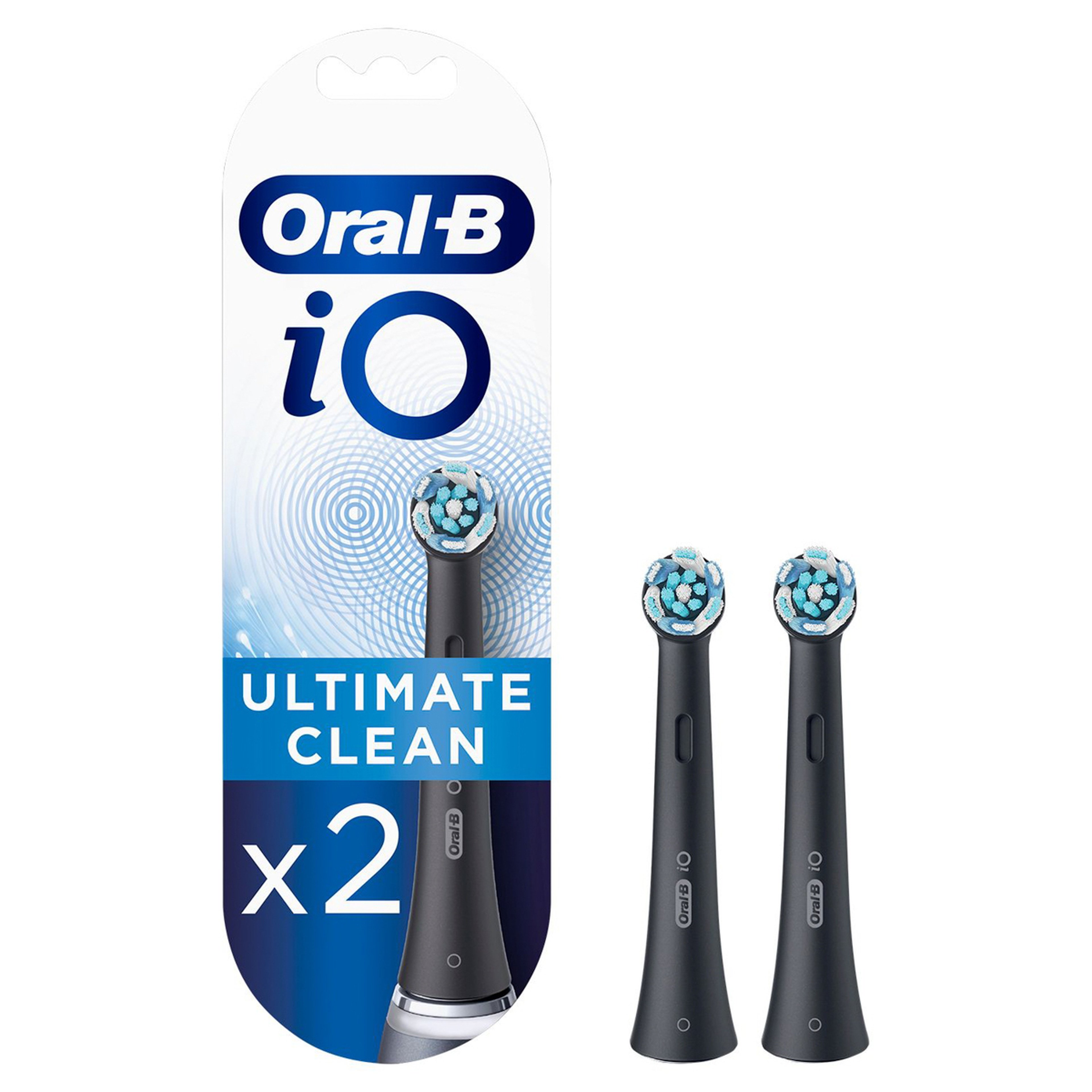 Oral-B Io Ultimate Clean Toothbrush Heads Set - 2 Pack Black