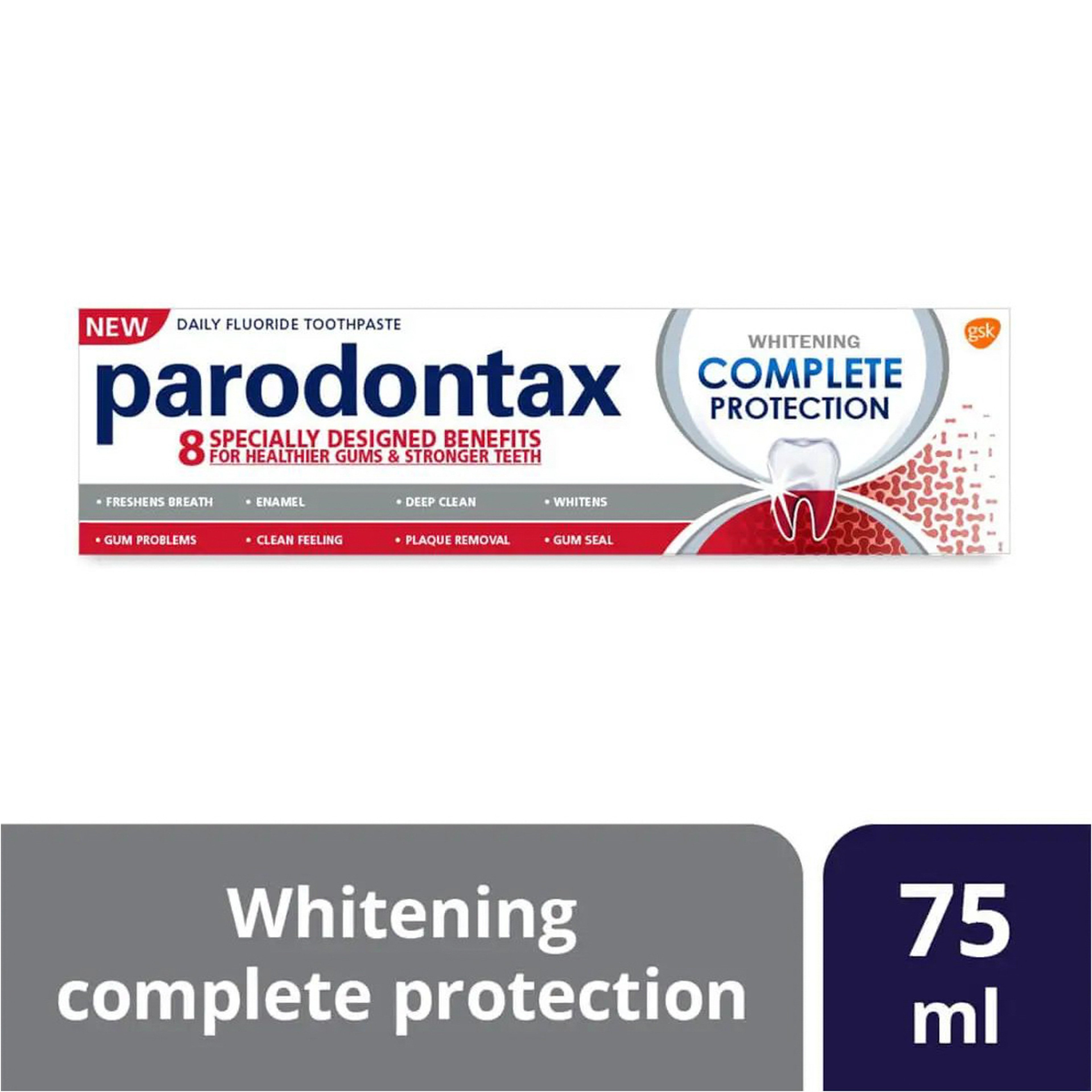 Parodontax Toothpaste For Whitening & Complete Protection, 75 Ml