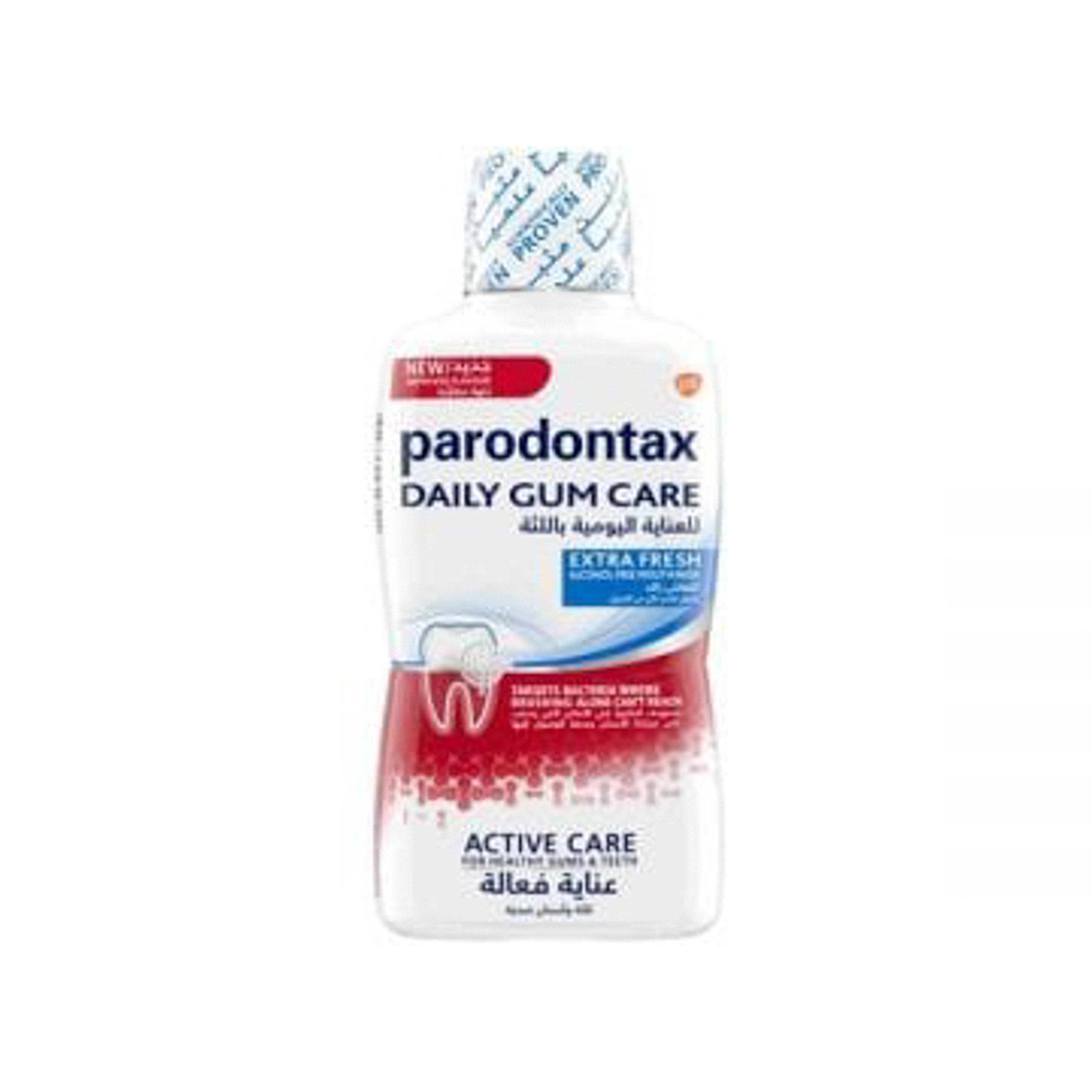 Parodontax Mouthwash For Daily Gum Care, Extra Freshness, 500 Ml