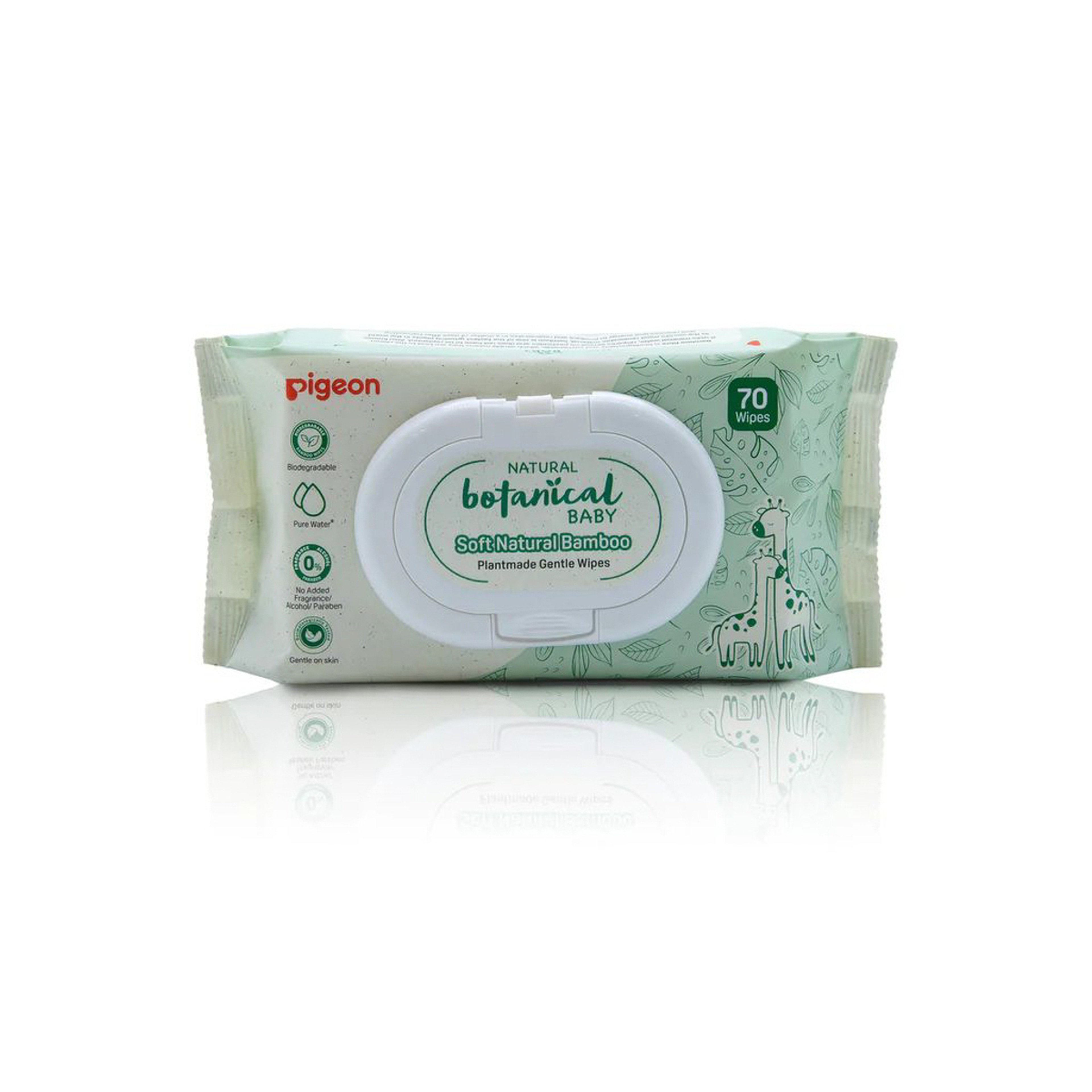 Pigeon Natural Botanical Baby Plantmade Gentle Wipes - 70 Sheets