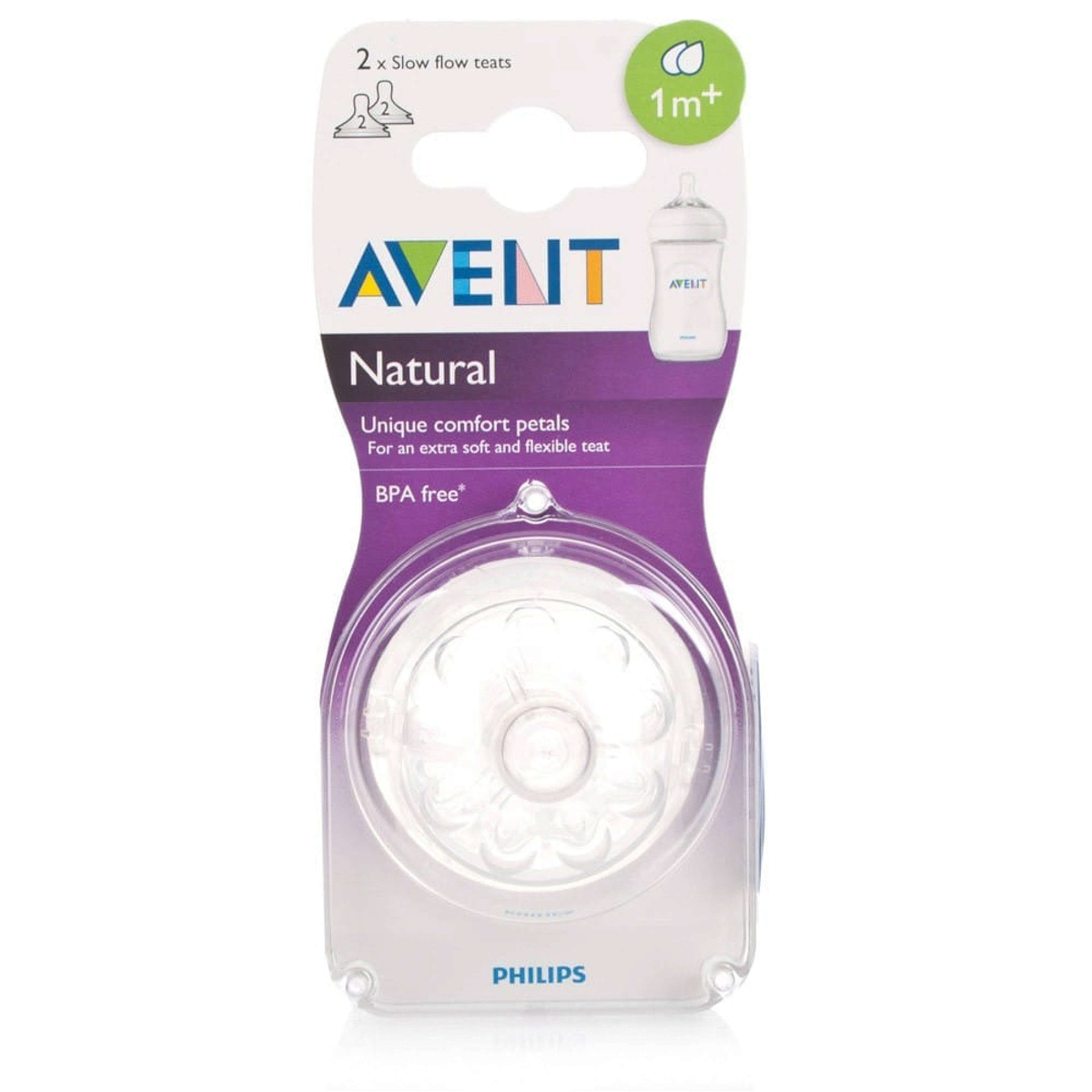 Philips Avent Natural Bottles Nipple +1M 2 Holes