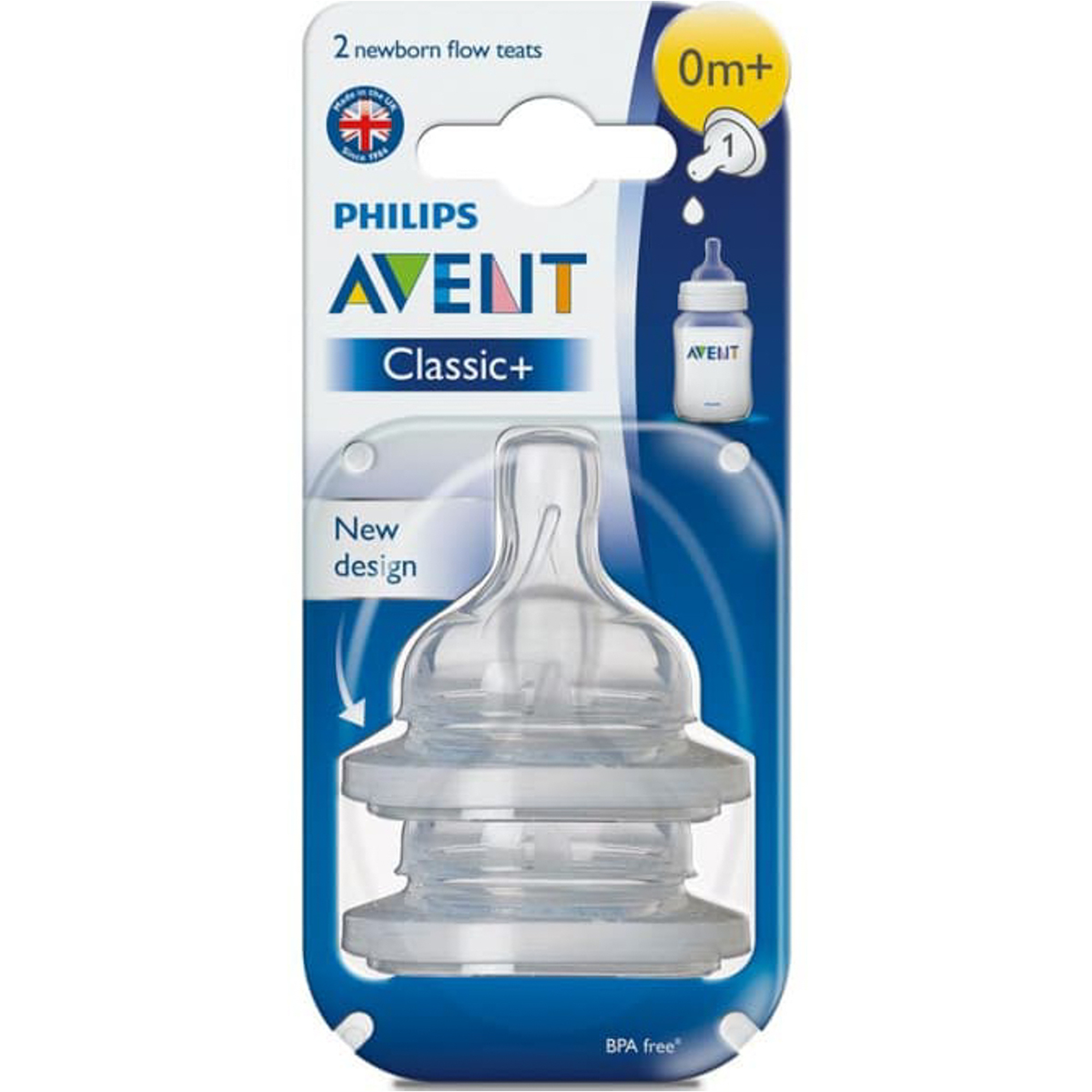 Philips Avent Silicone Teats 0M+, 1Hole/Pack Of 2