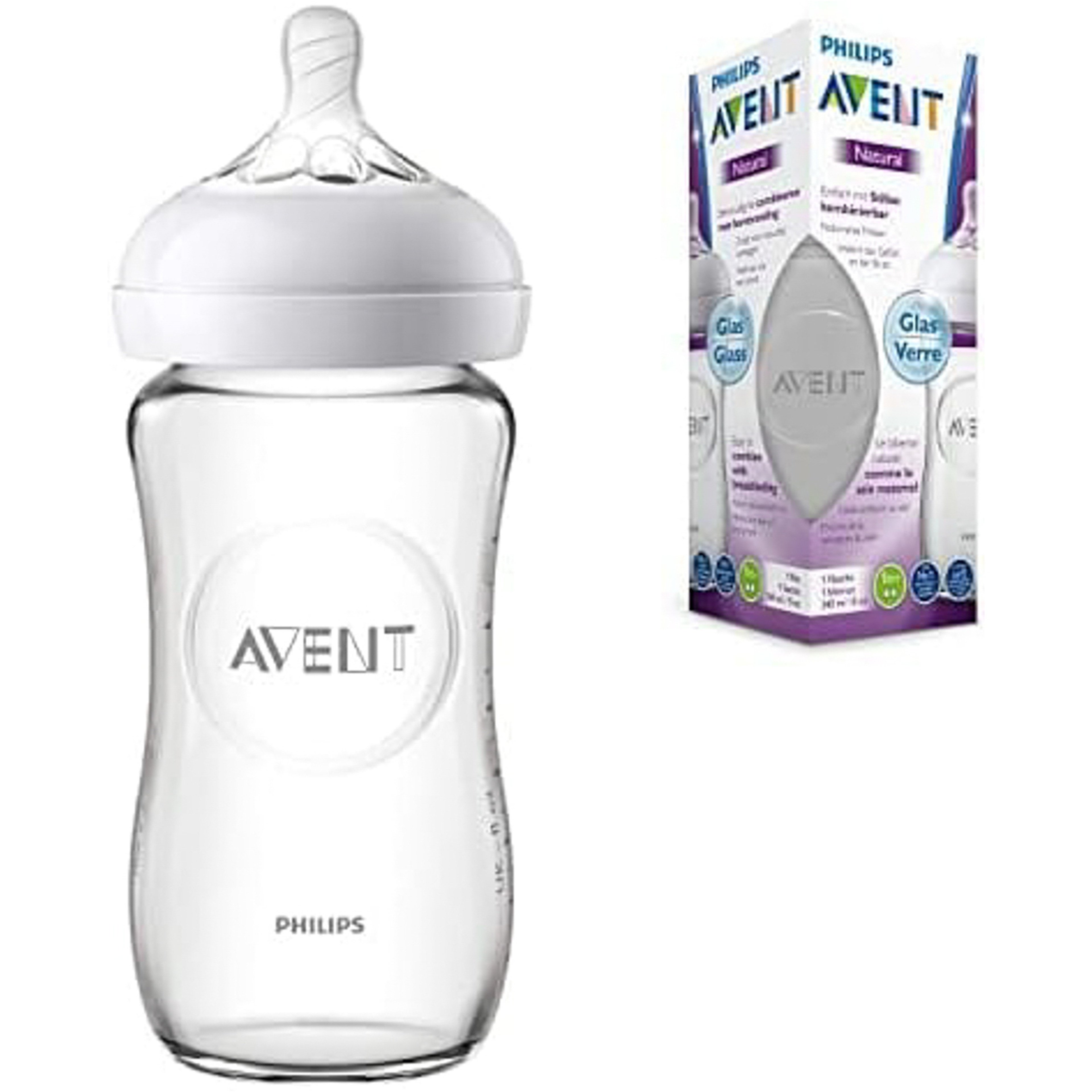 Philips Avent Natural Glass Baby Bottle 240Ml