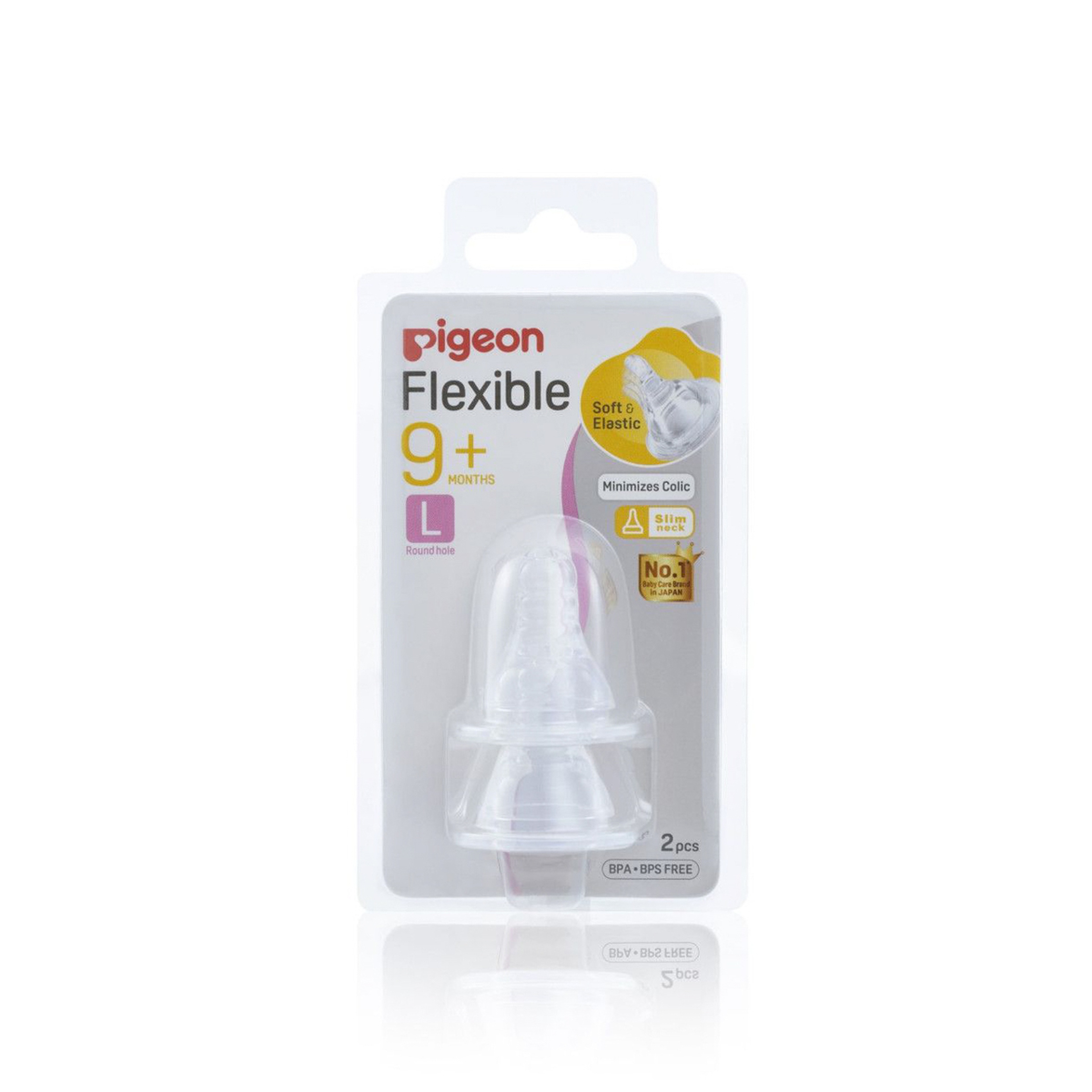 Pigeon Softouch Wide Neck Nipples 2Pcs Blister Pack - L
