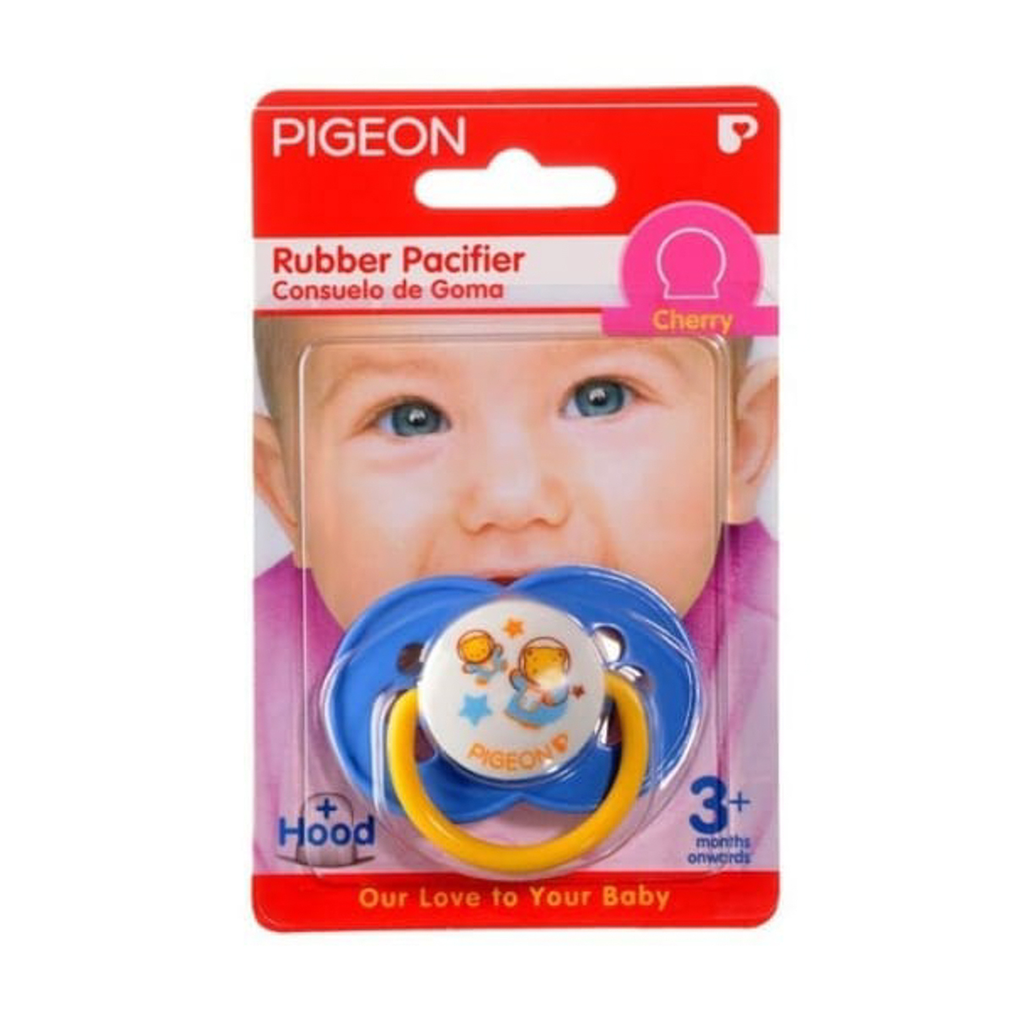 Pigeon Rubber Pacifier Cherry Blue