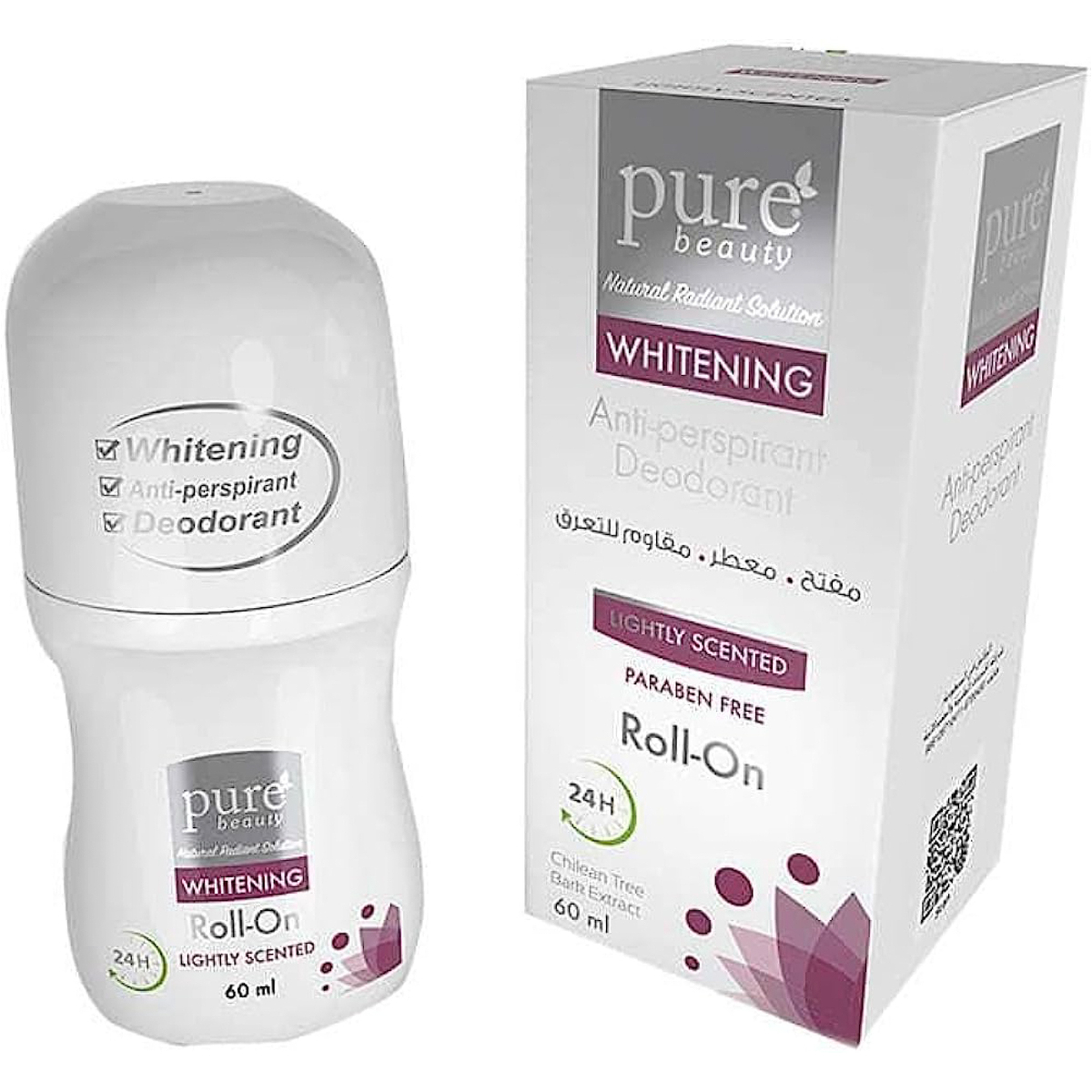 Pure Beauty Antiperspirant For Skin Whitening 24 Hours - 60Ml