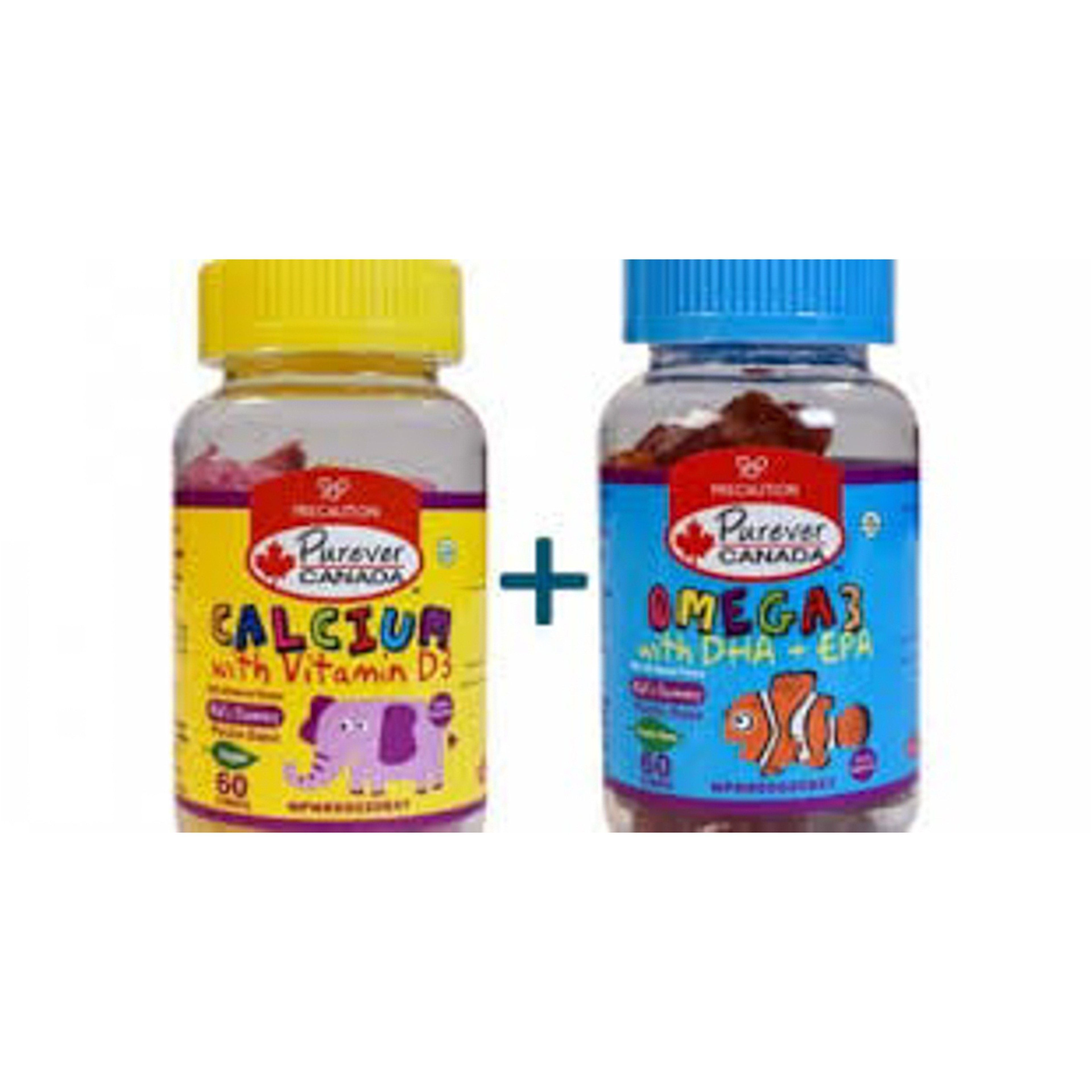 Purever Calcium + Omega-3 Kids Pack 60+60 Gummies