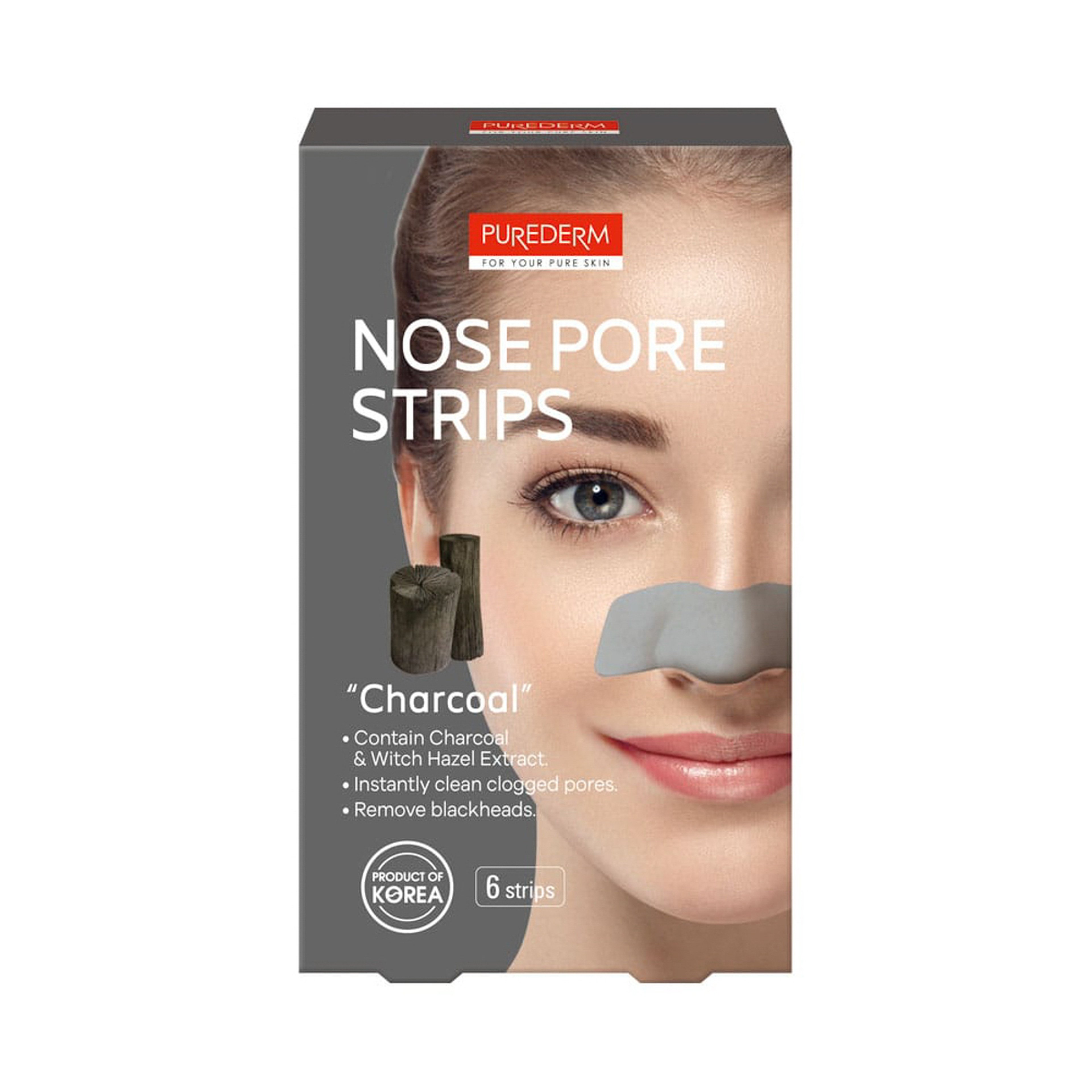 Purederm Botanical Choice'S Charcoal Nose Pore Strips - 6 Strips