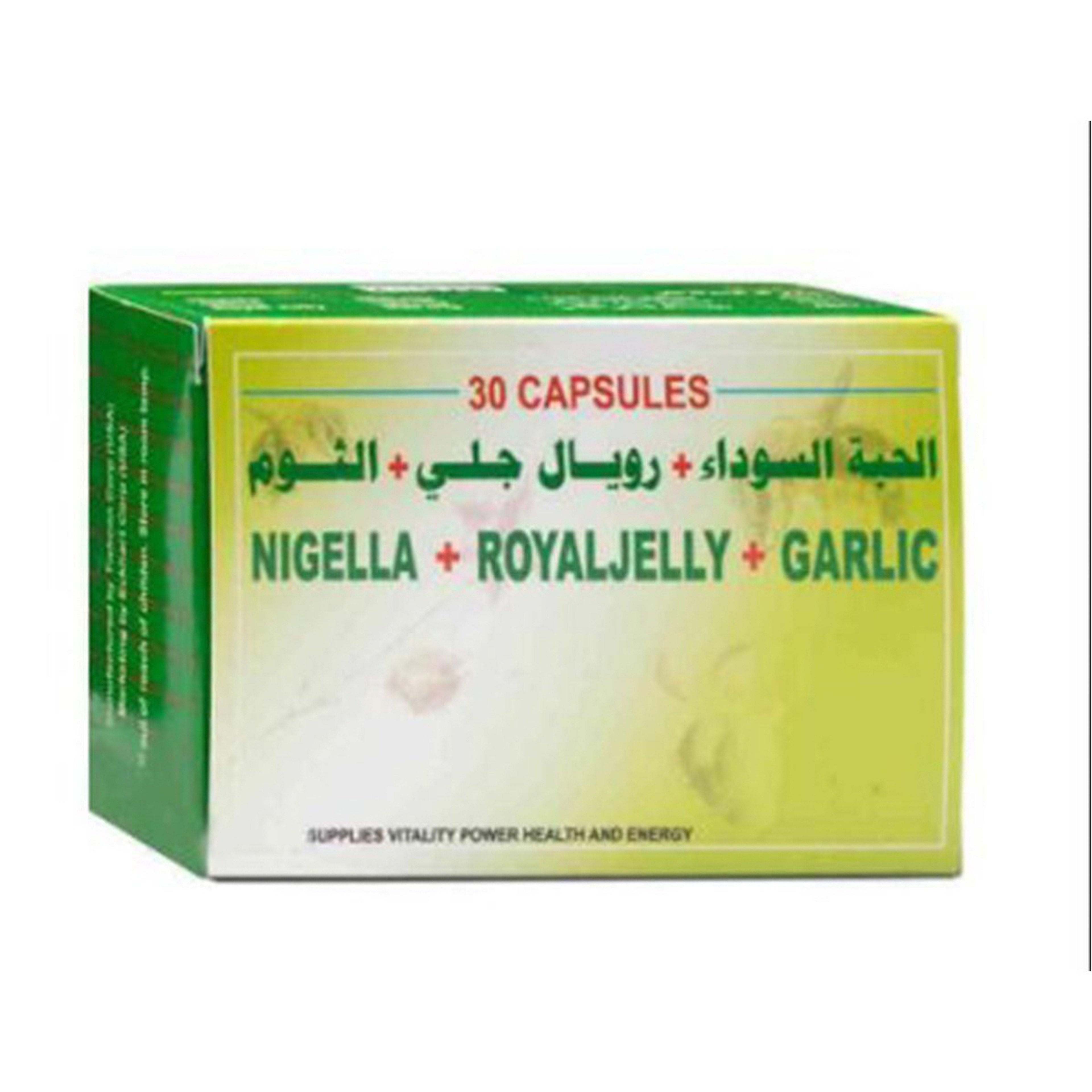 Queen Jelly Royal + Garlic + Nigella 30 Capsules