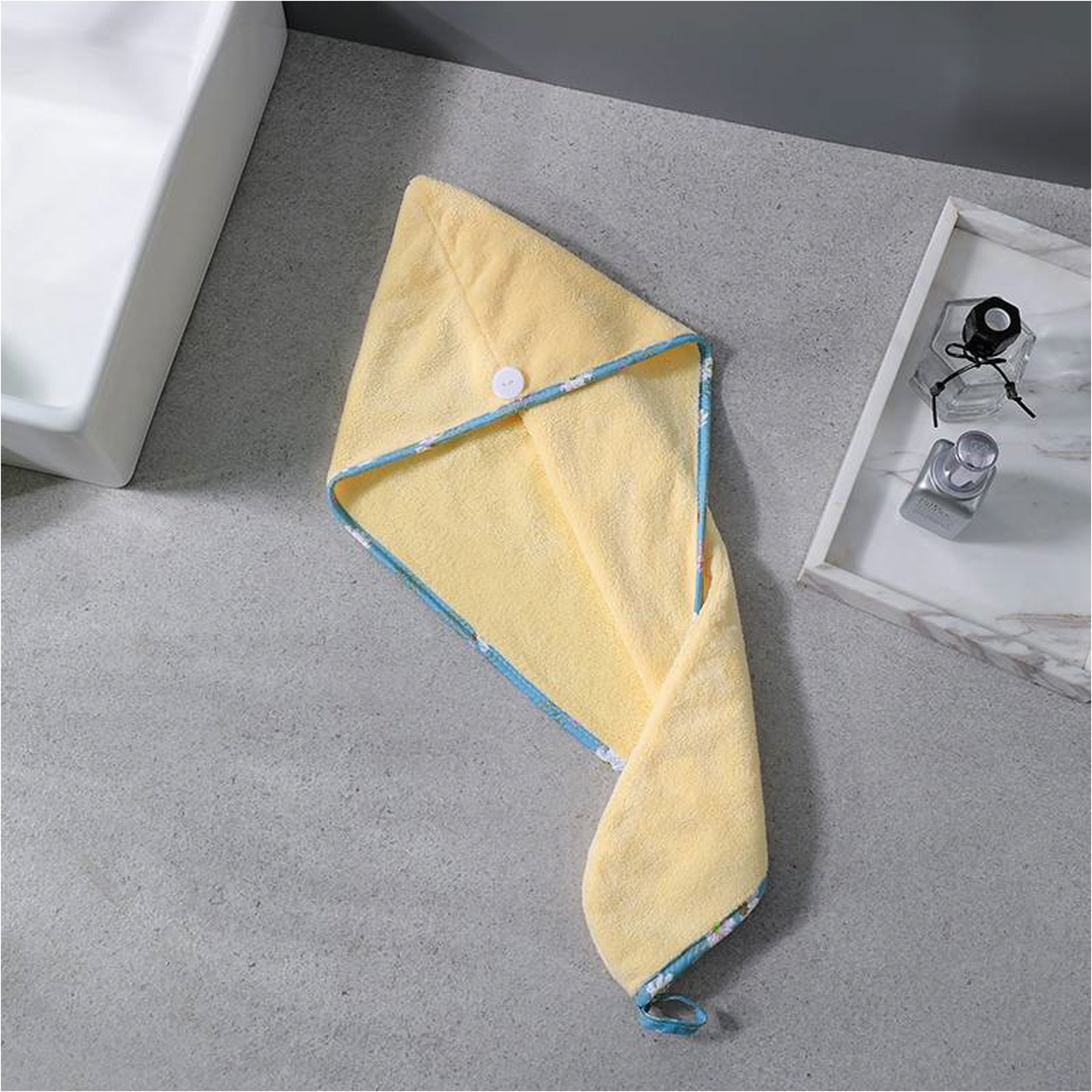 Reefi Hair Cap Flowered Edges Lemon