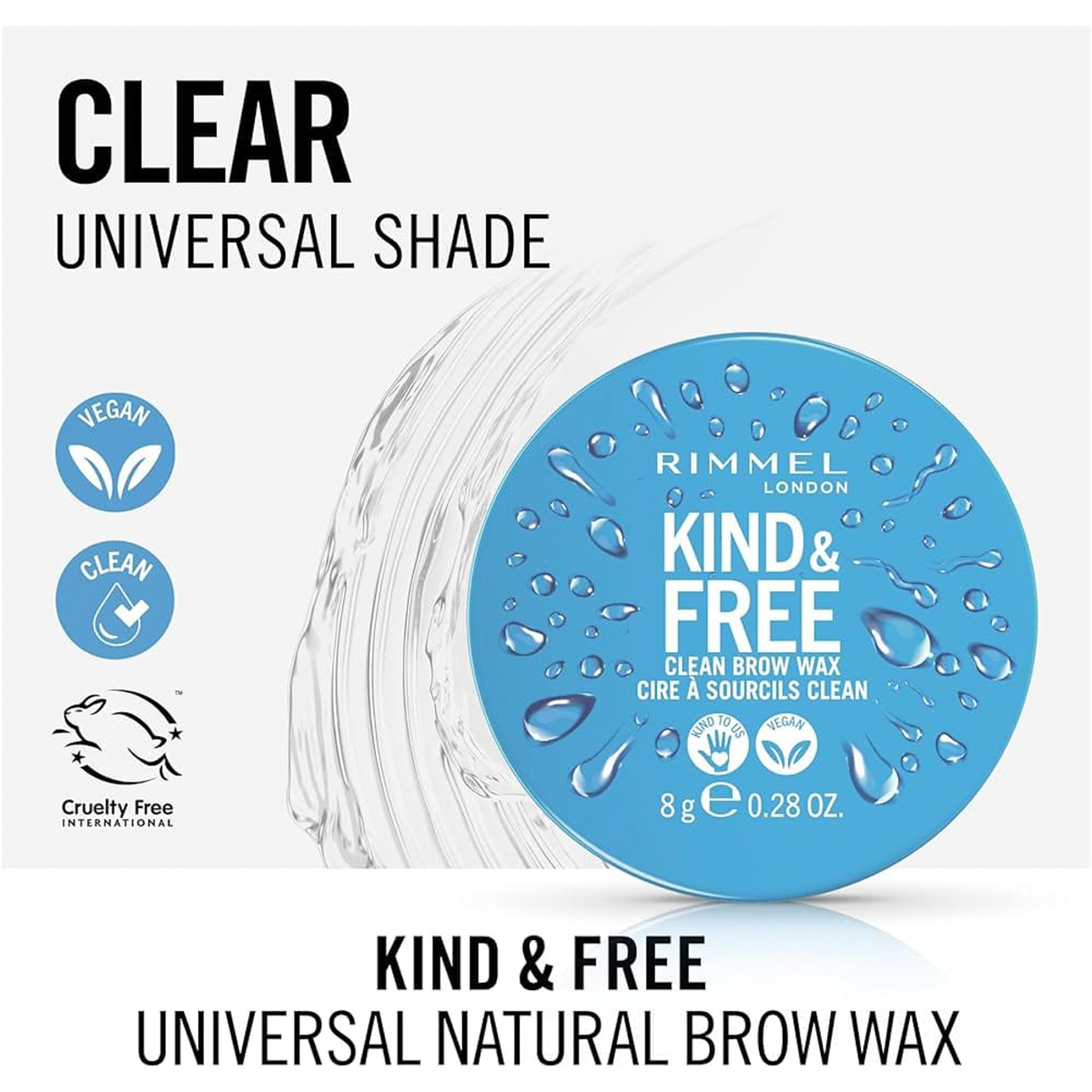 ريميل شمع حواجب شفاف كايند آند فري