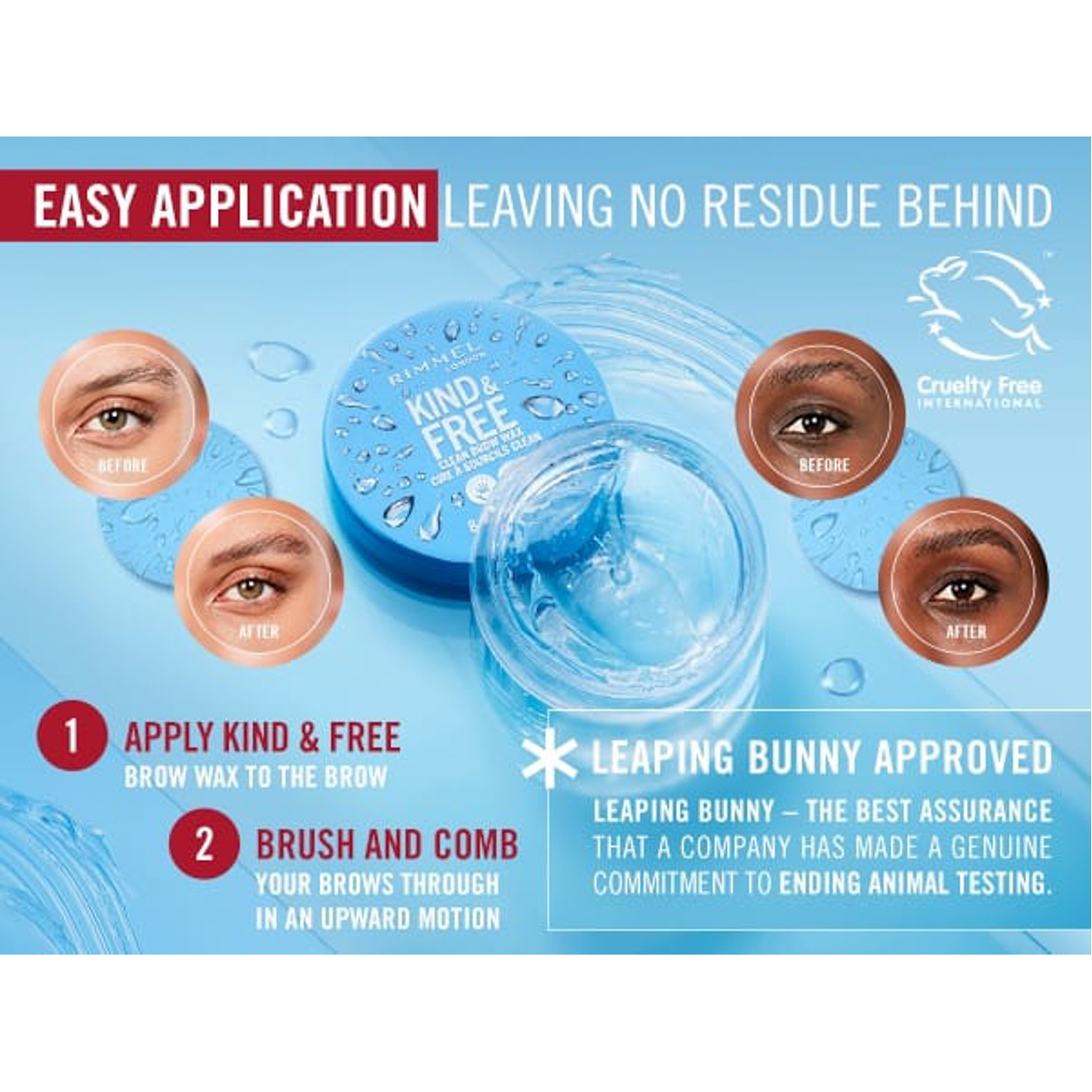 ريميل شمع حواجب شفاف كايند آند فري