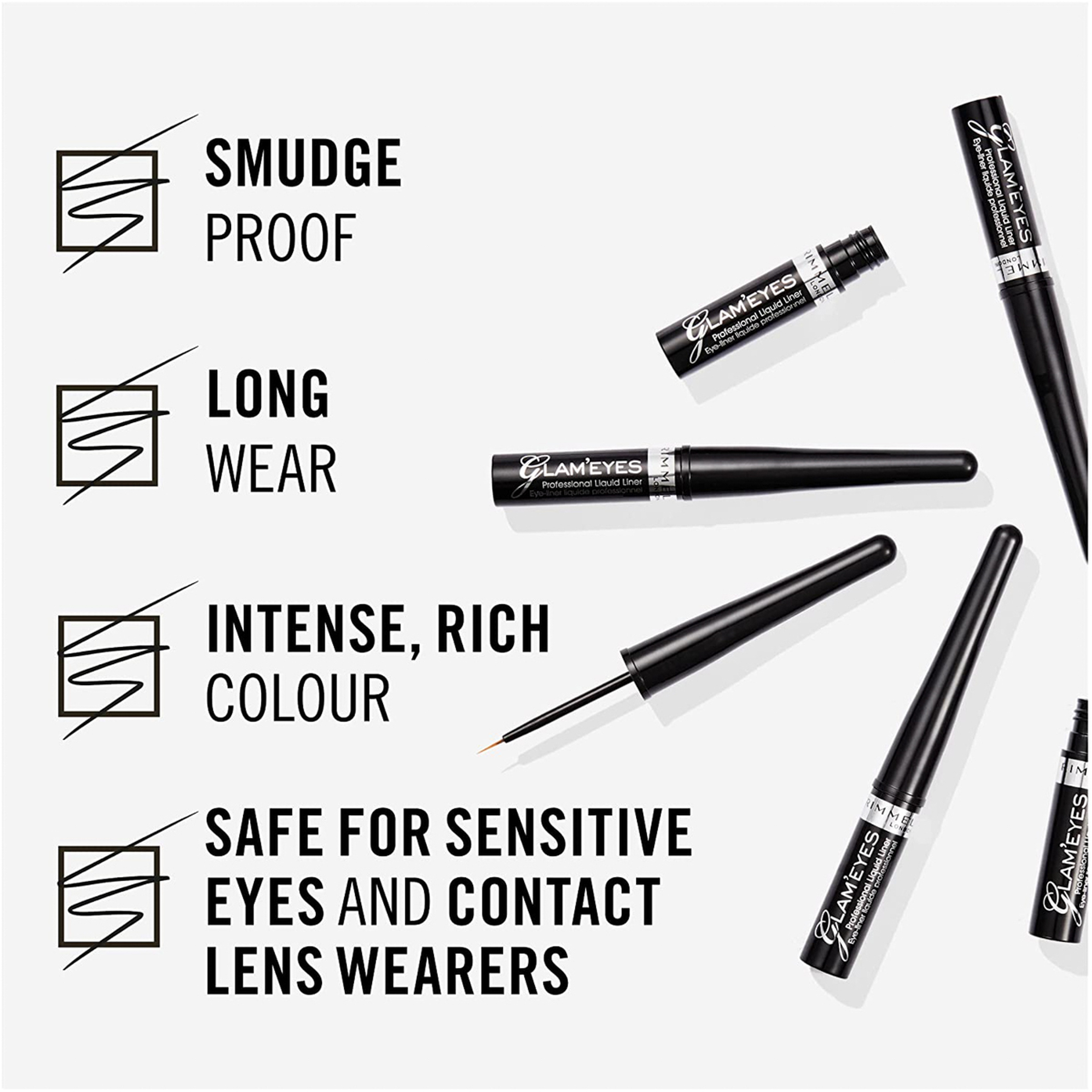 ريميل جلام آيز كحل احترافي سائل - أسود