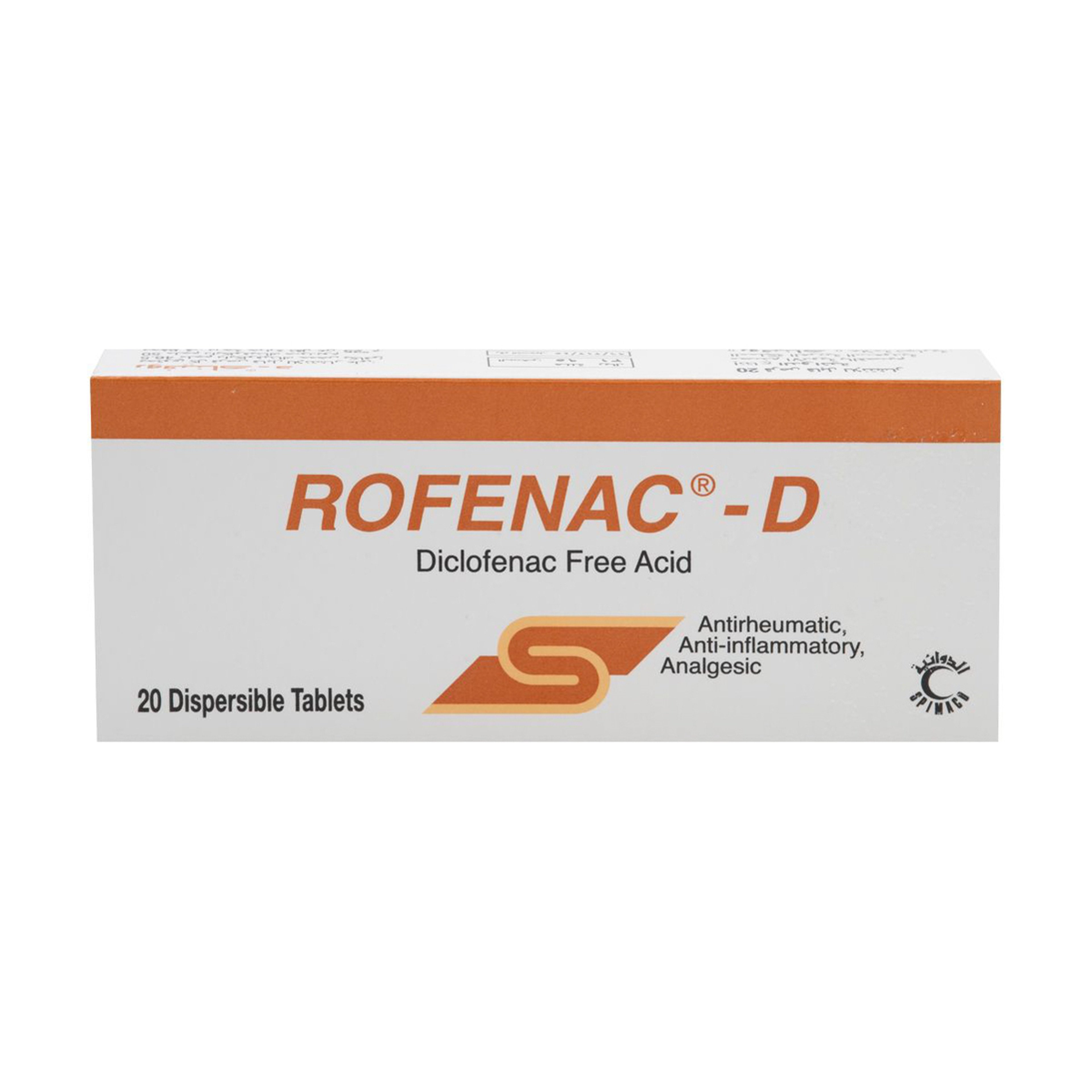 Rofenac-D 50 Mg Analgesic & Anti-Inflammatory - 20 Dispersable Tablets