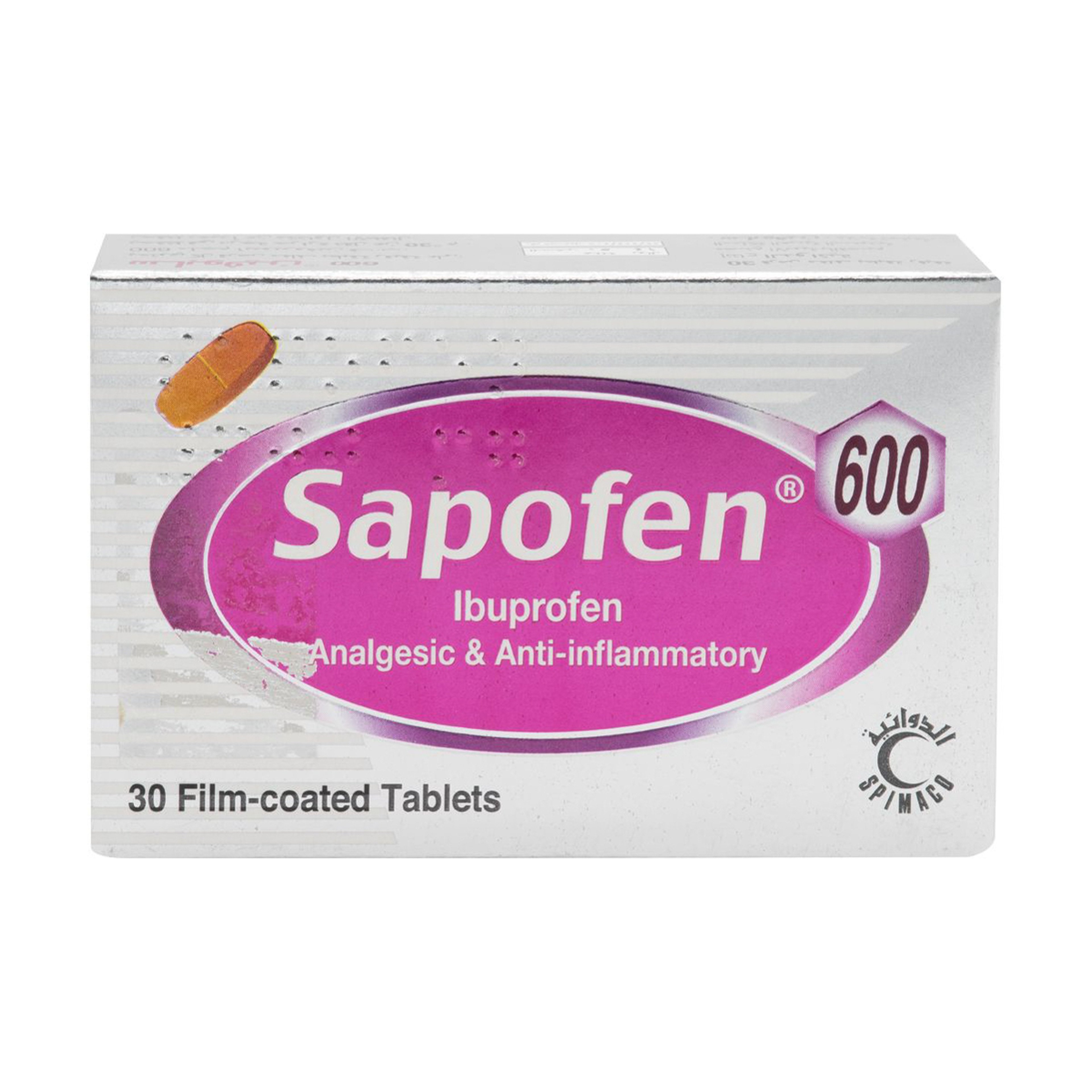 Sapofen 600 Mg Anti-Inflammatory - 30 Tablets