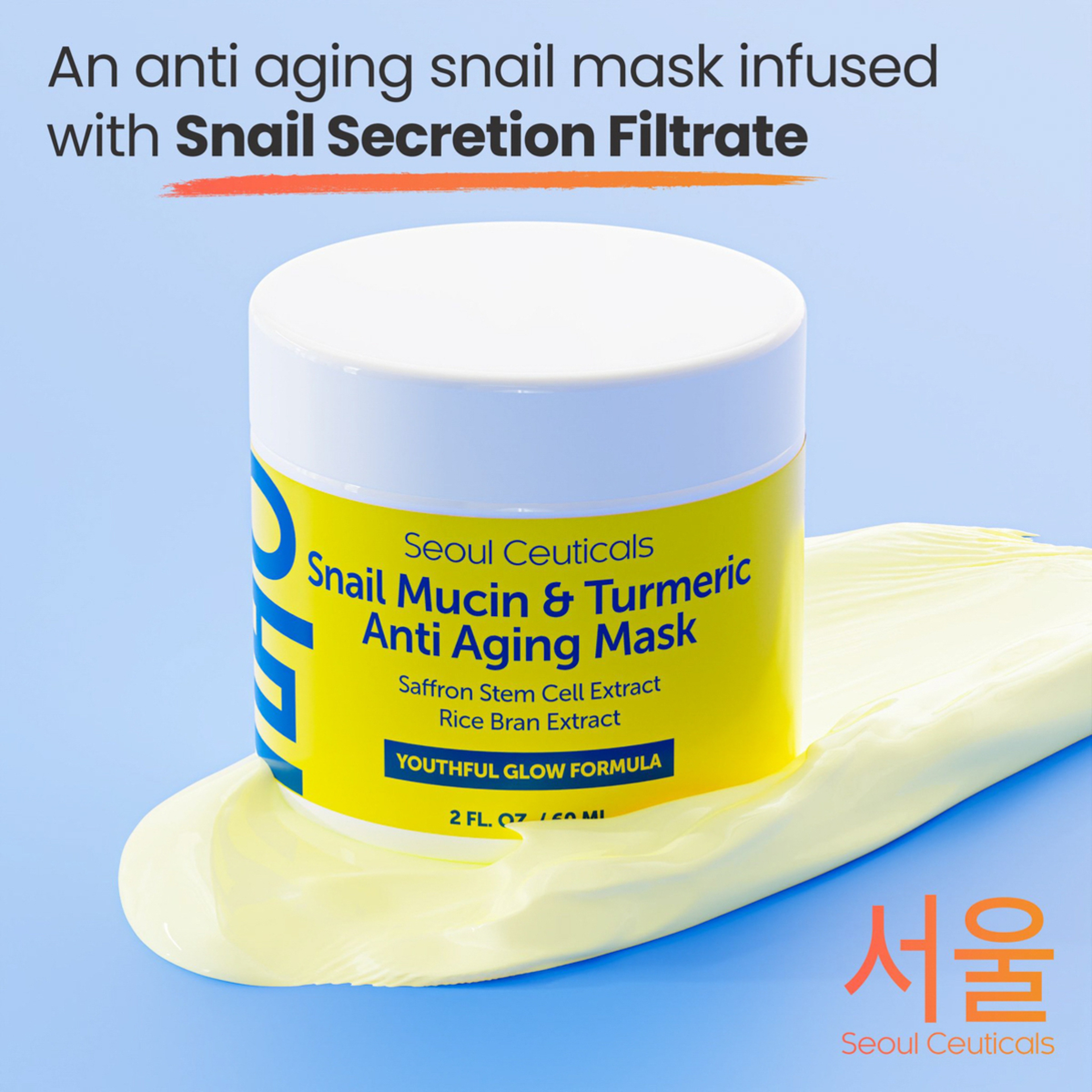 Seoul Ceuticals Snail Mucin & Turmeric Anti Aging Mask 60Ml