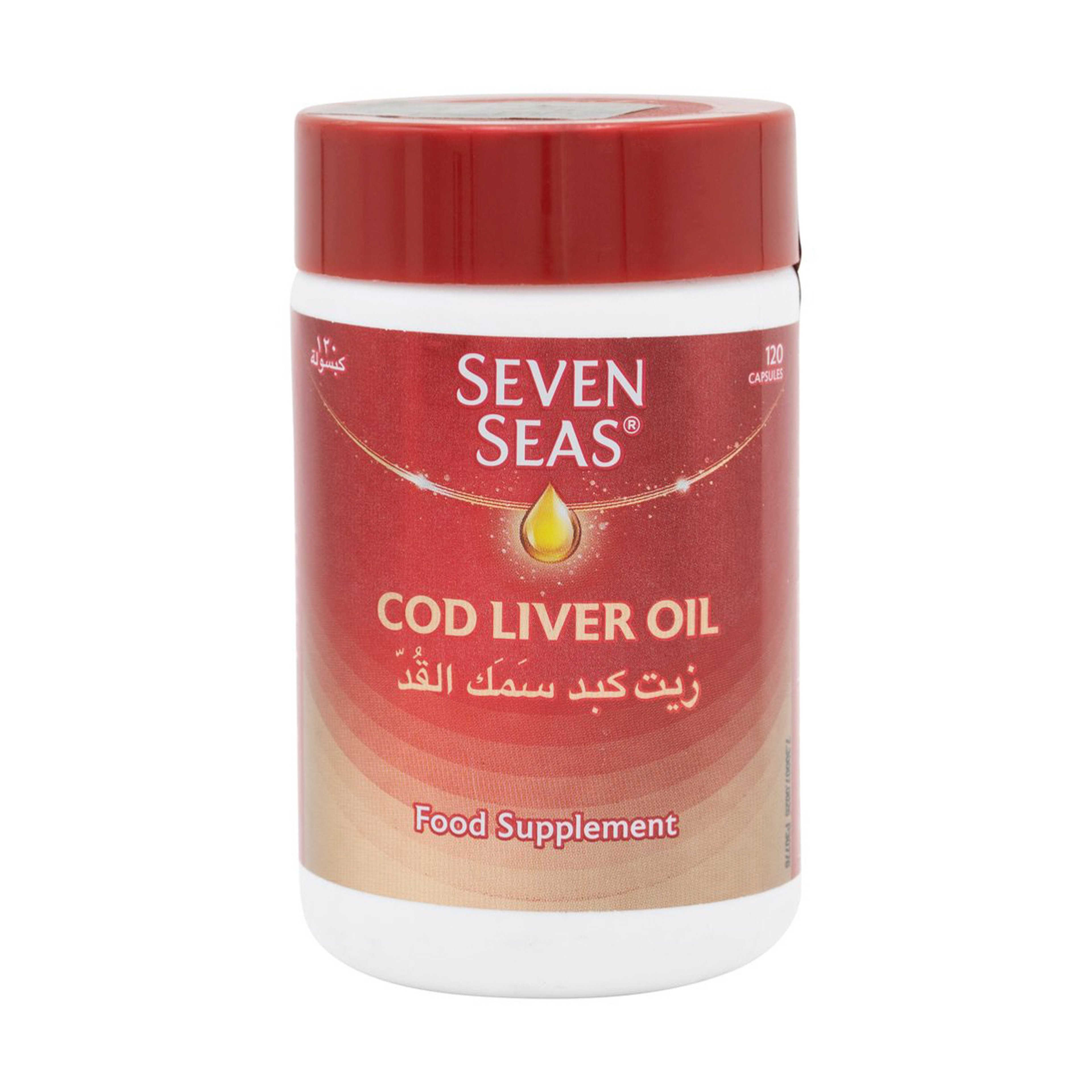 Seven Seas Pure Cod Liver Oil - Omega-3 With Vitamins A, D And E-120 Capsules
