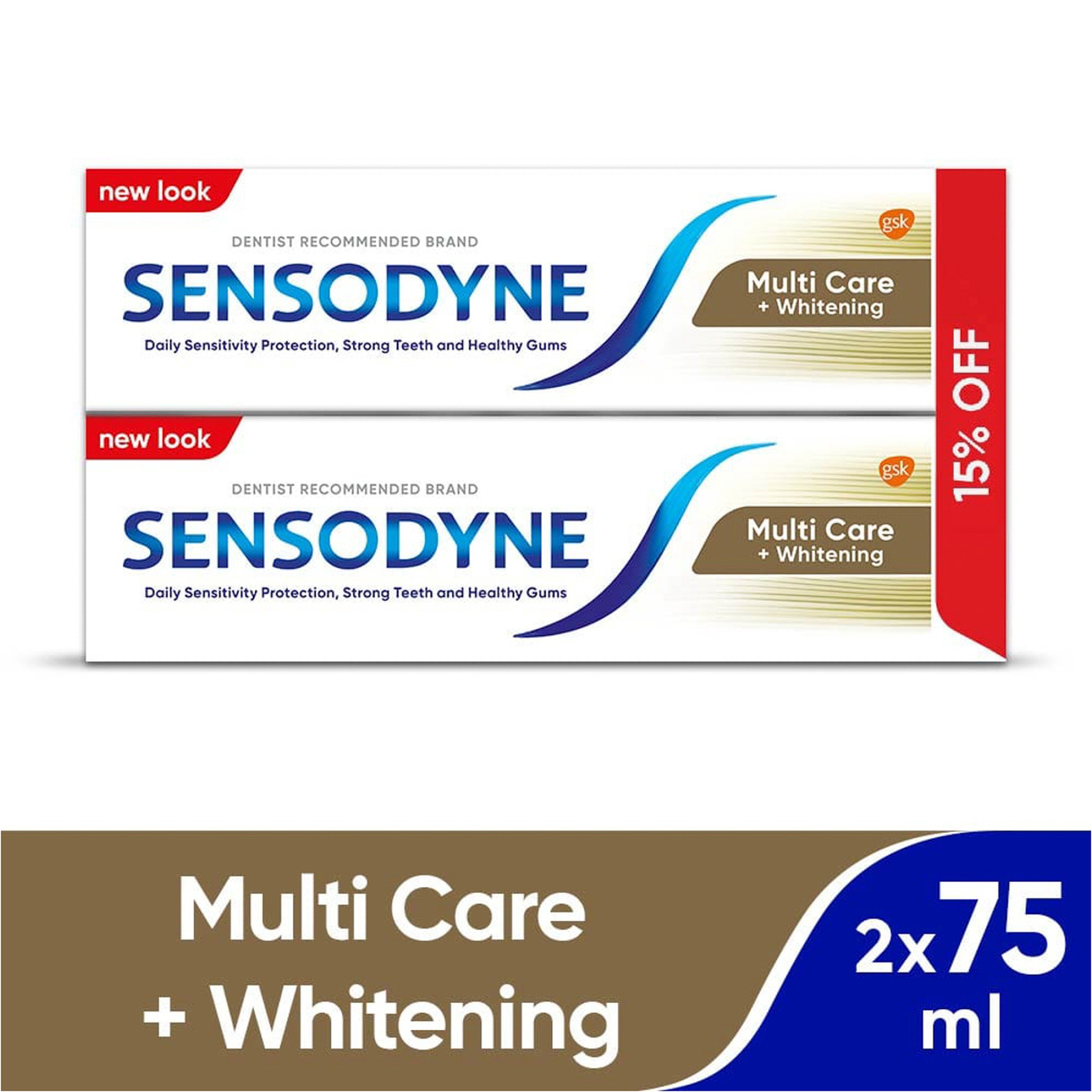 Sensodyne Multi-Care & Whitening Toothpaste 75Ml - Pack Of 2
