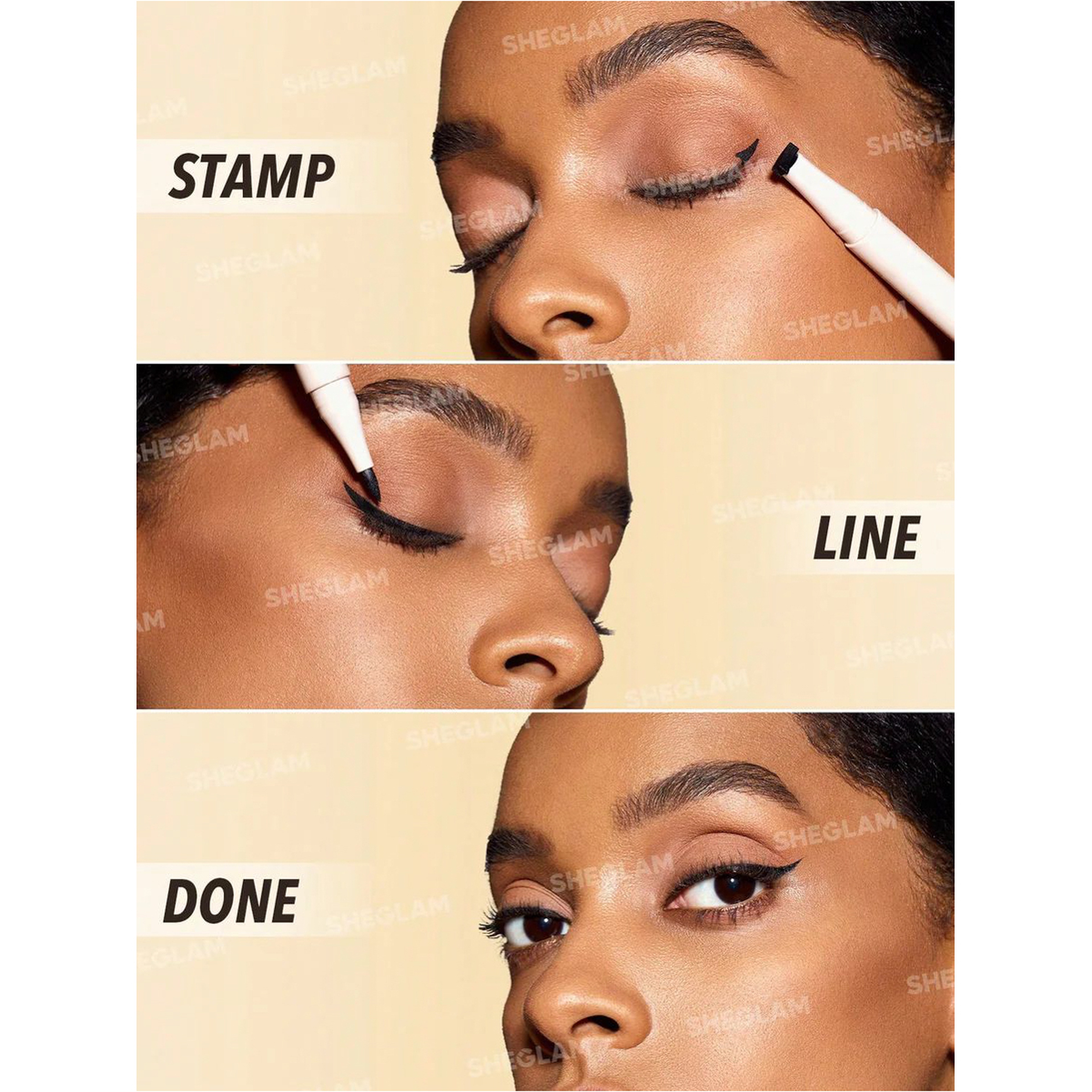 Sheglam Eye Stamp & Liner Pen - Black