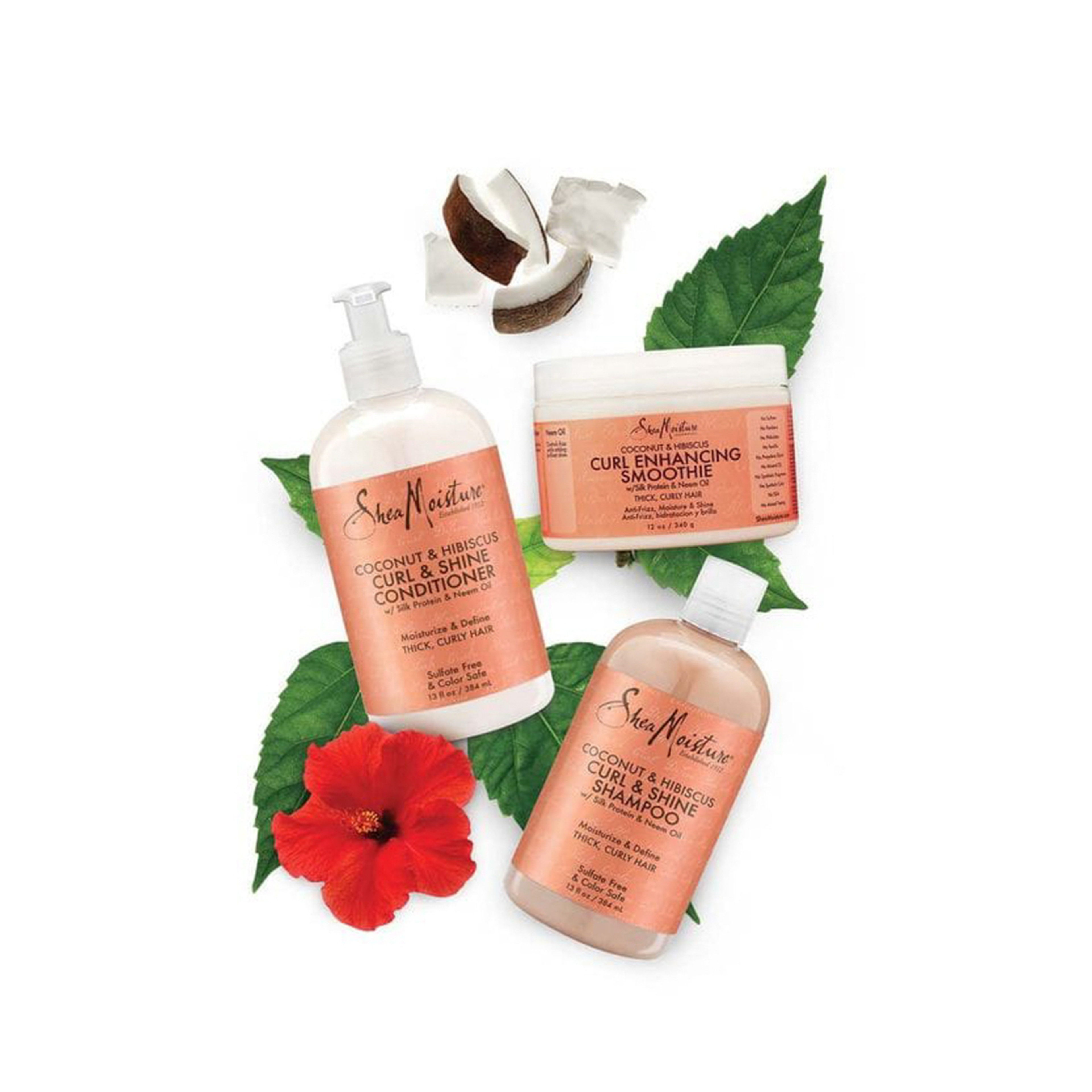 Shea Moisture Coconut & Hibiscus Curl & Shine Shampoo 384Ml