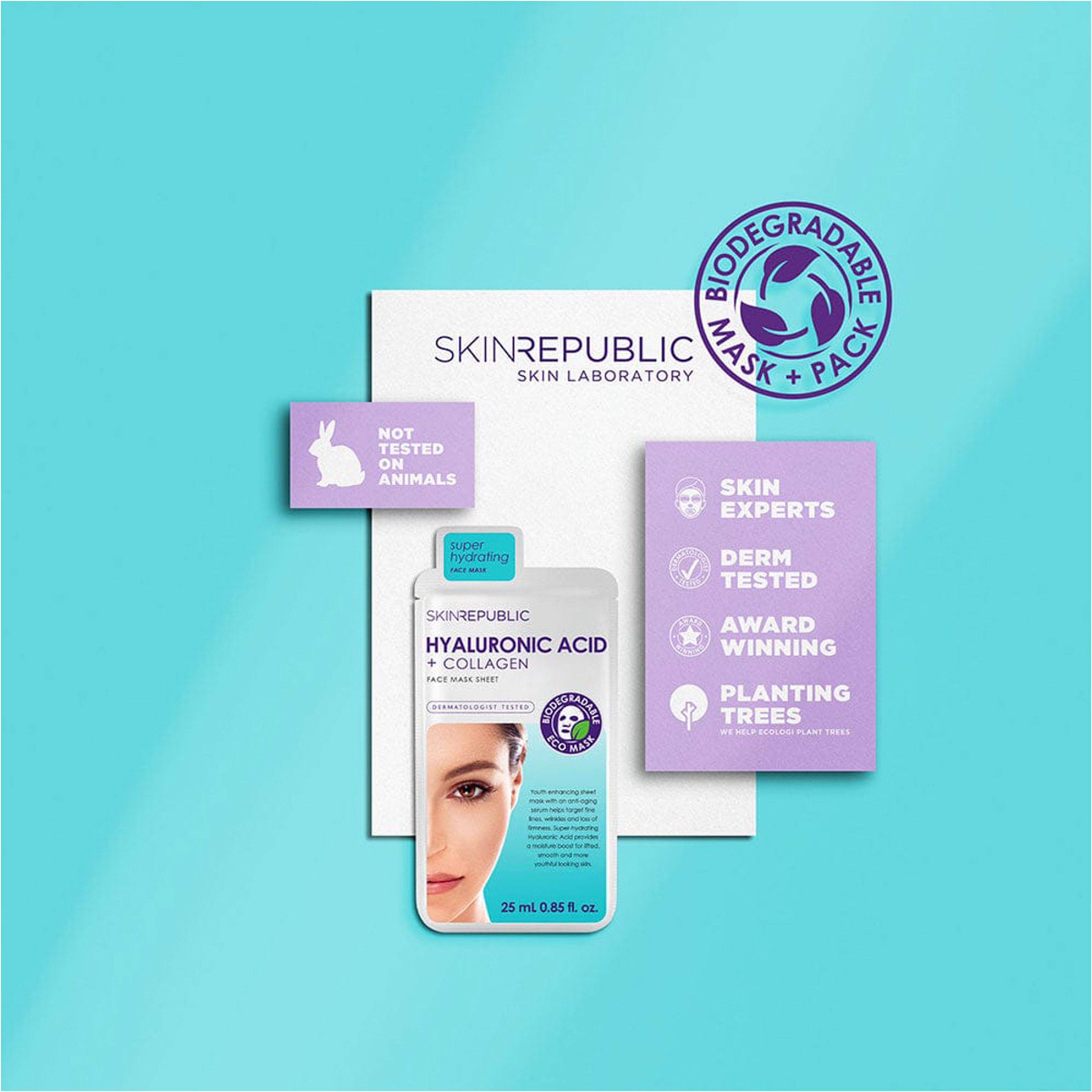 Skin Republic Hyaluronic Acid + Collagen Face Mask