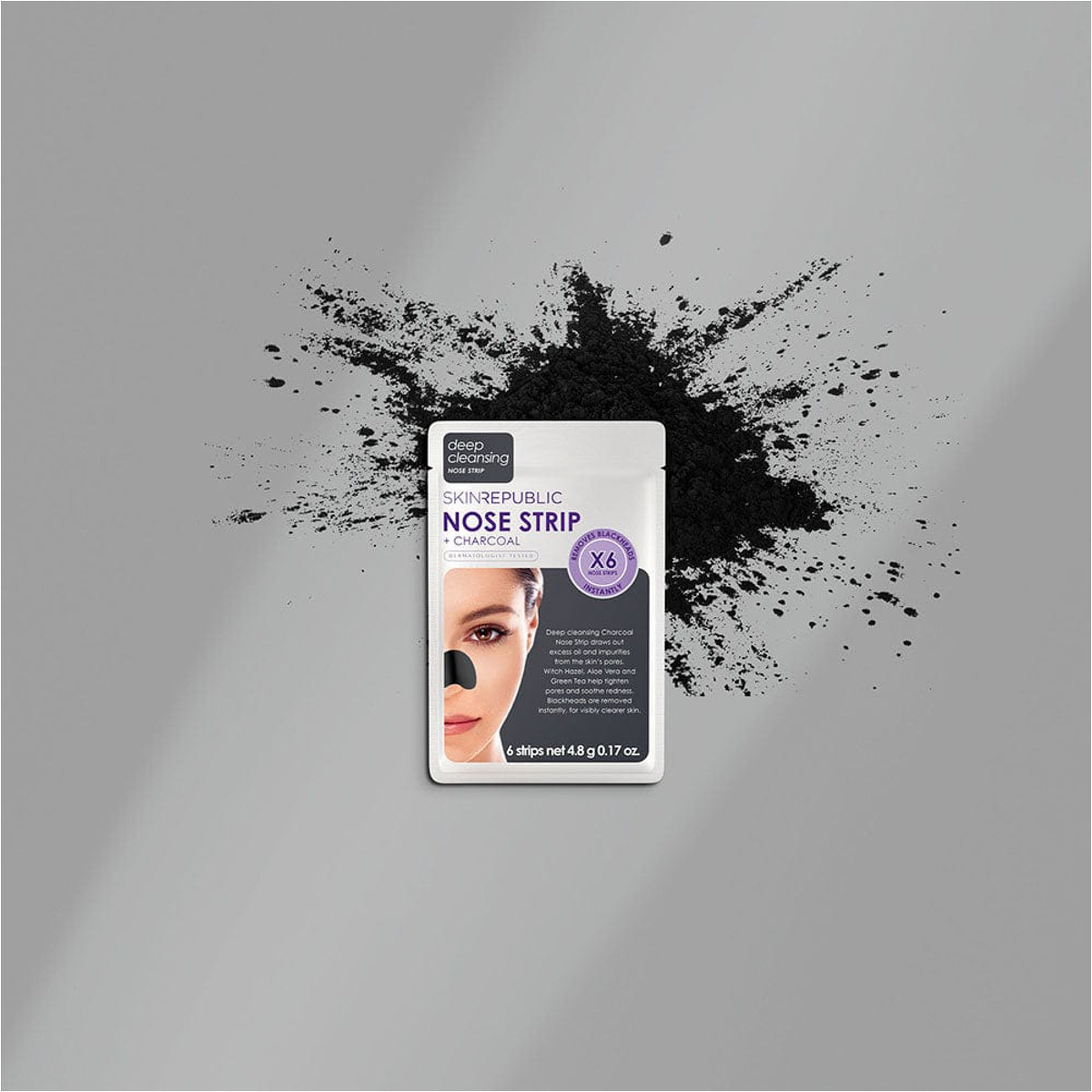 Skin Republic Nose Strips + Charcoal Deep Cleansing (6 Pairs)