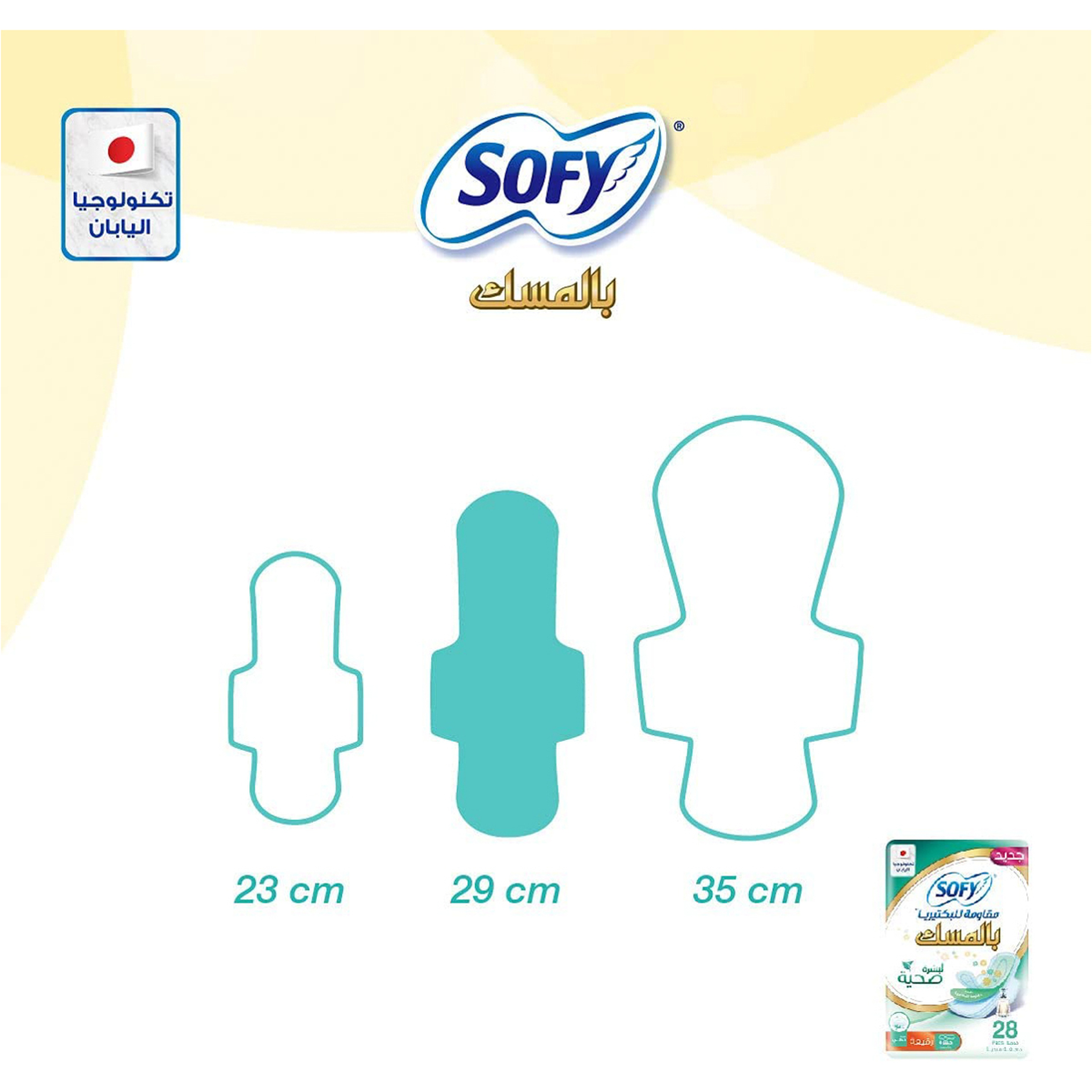 Sofy Anti-Bacterial Musk 28 Large Pads 29 Cm