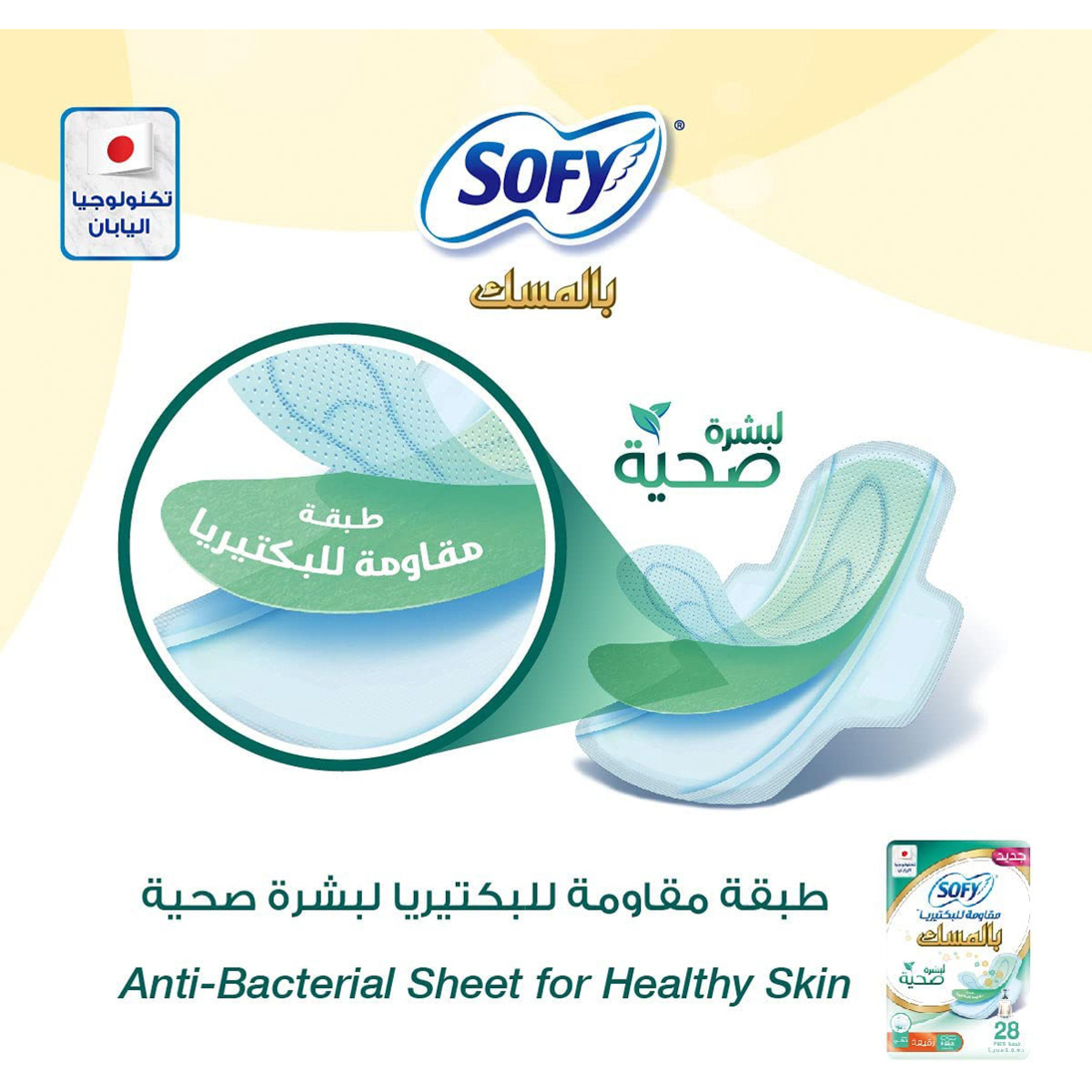 Sofy Anti-Bacterial Musk 28 Large Pads 29 Cm