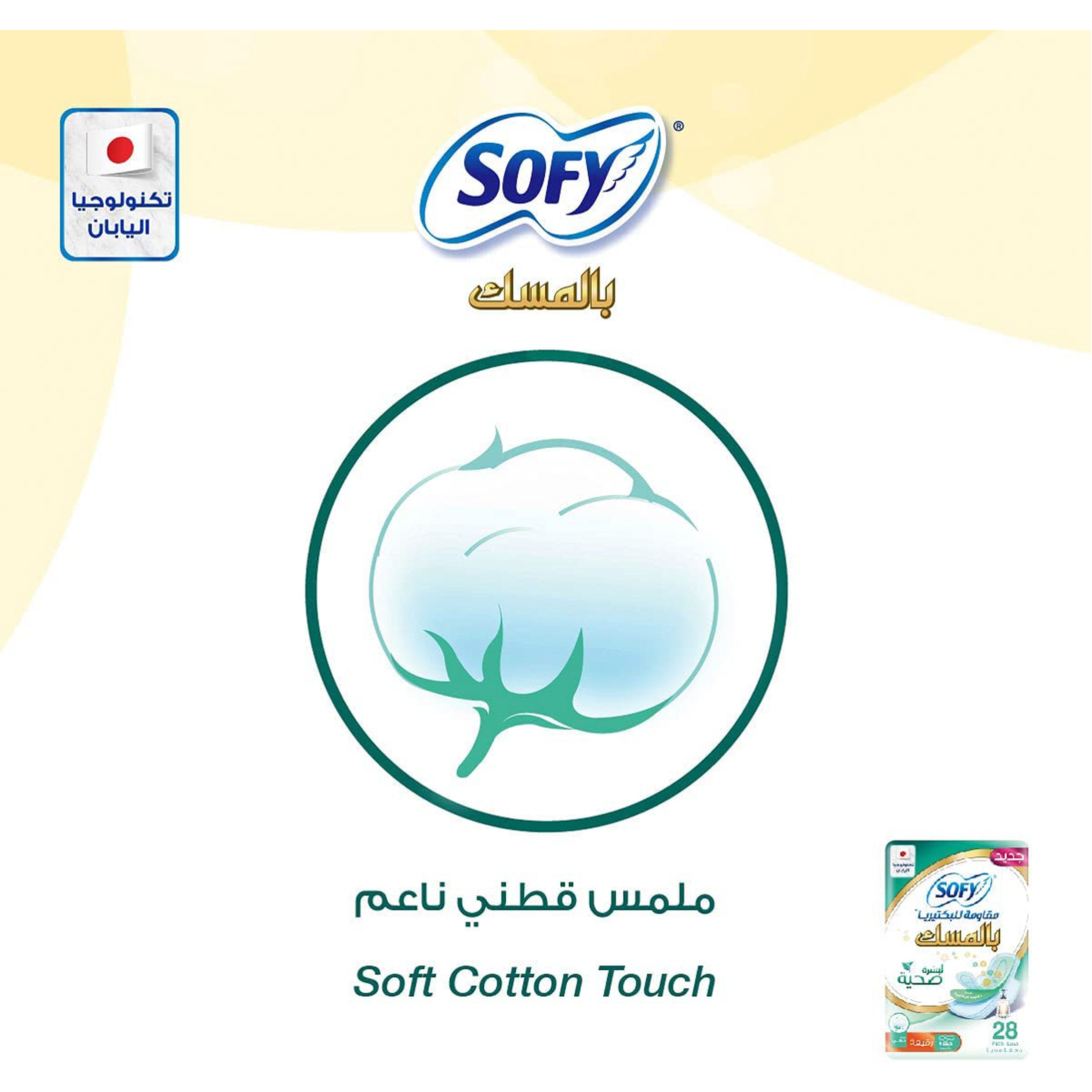 Sofy Anti-Bacterial Musk 28 Large Pads 29 Cm
