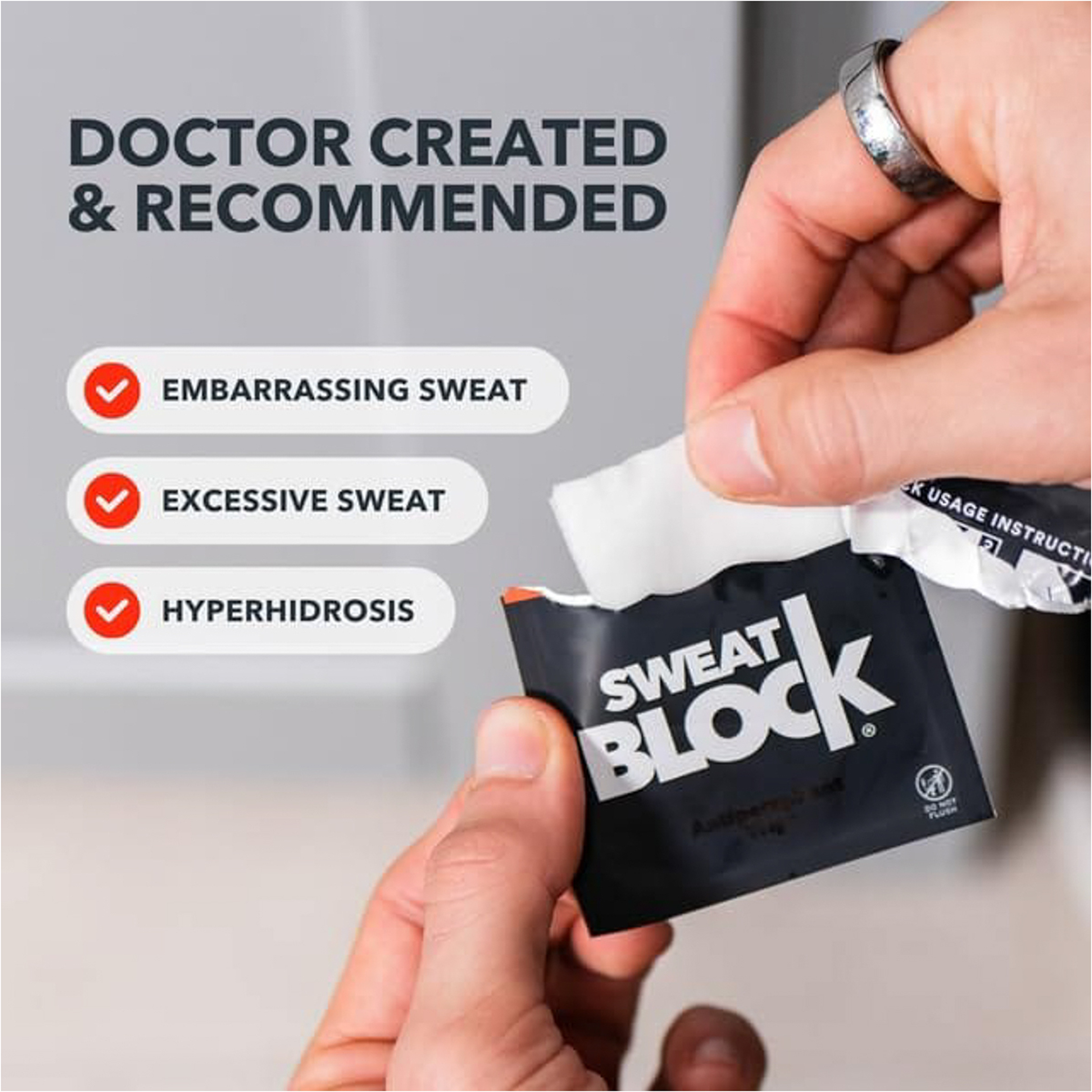 Sweet Block Deodorant Wipes