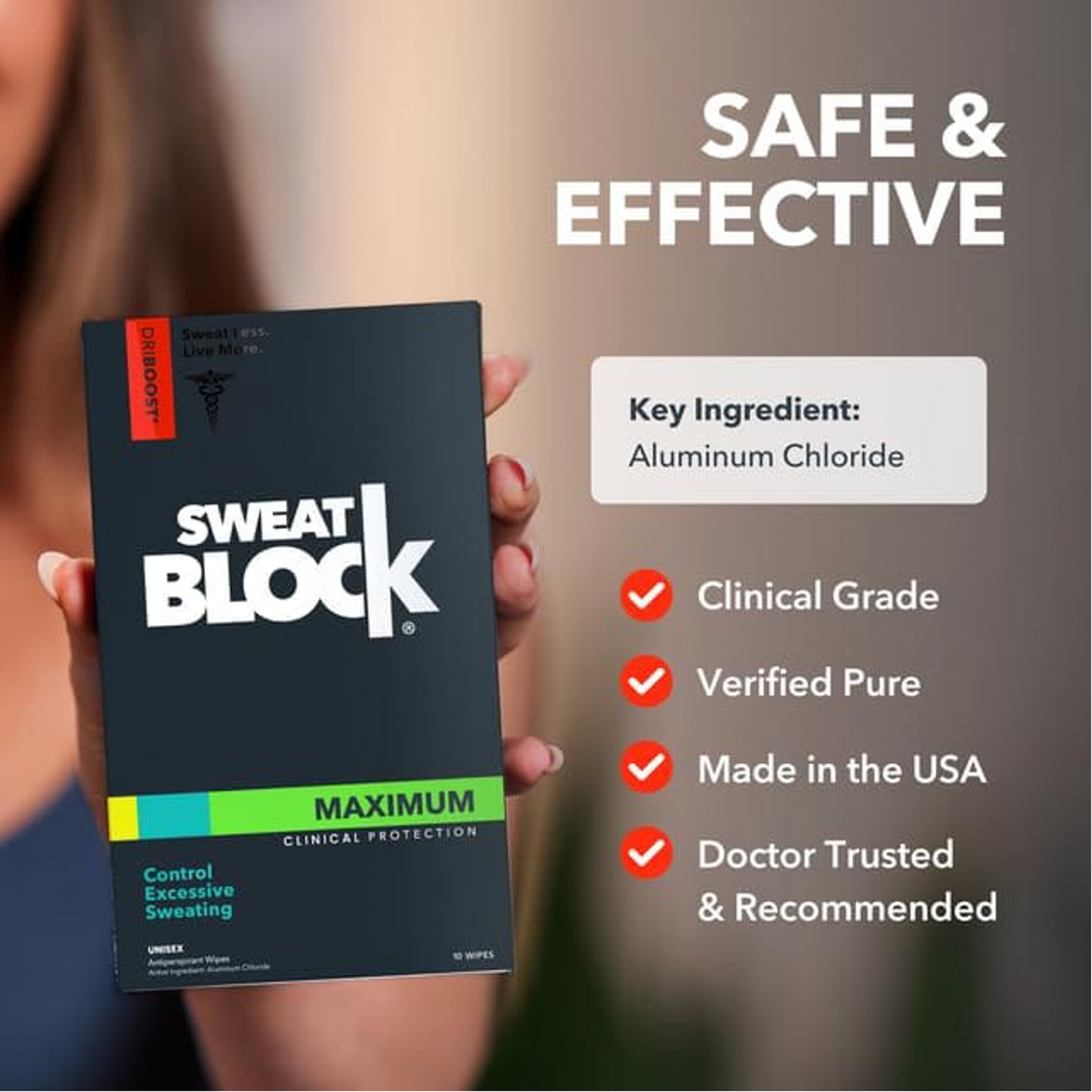 Sweet Block Deodorant Wipes
