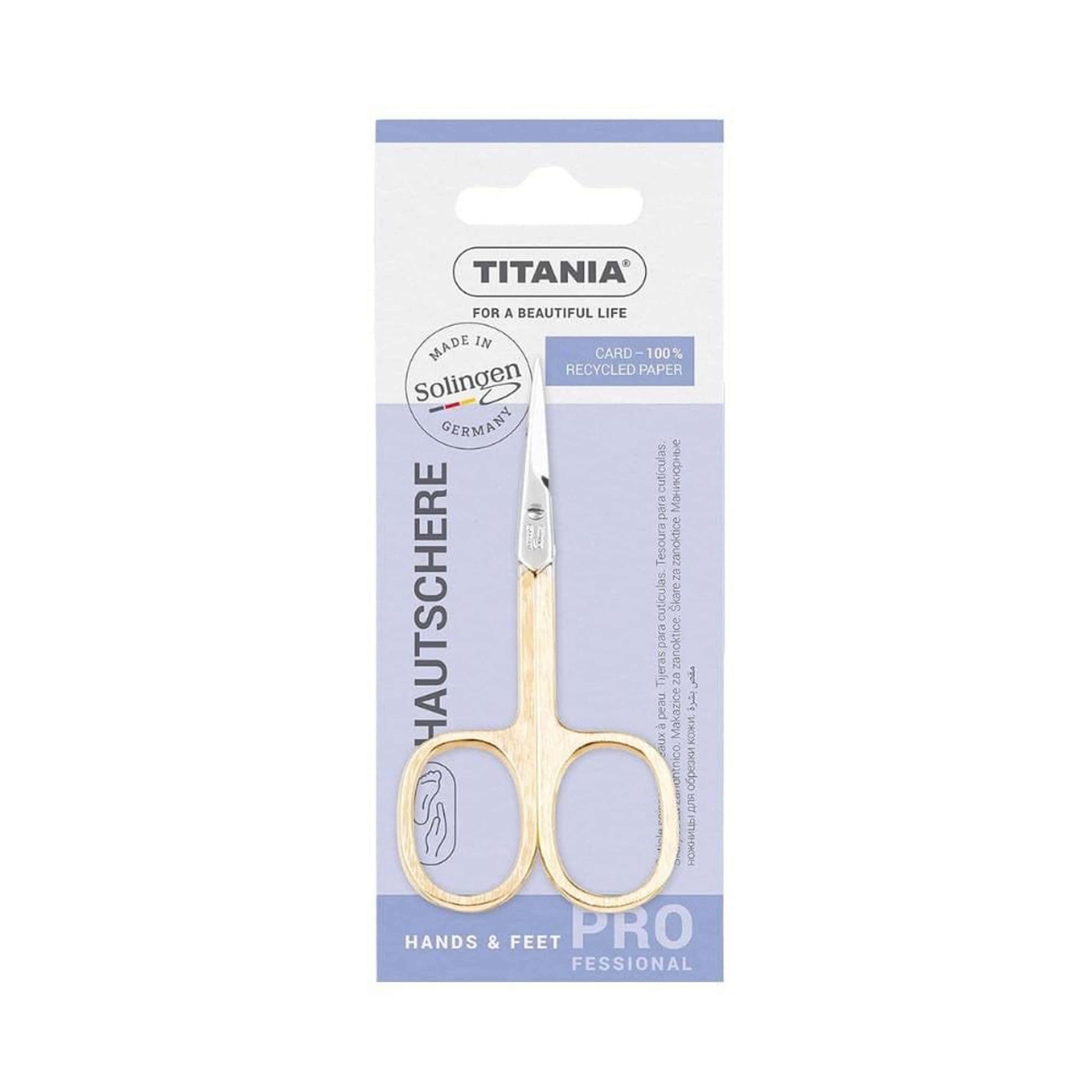 تيتانيا مقص للزاوائد الجلدية - ذهبي1050