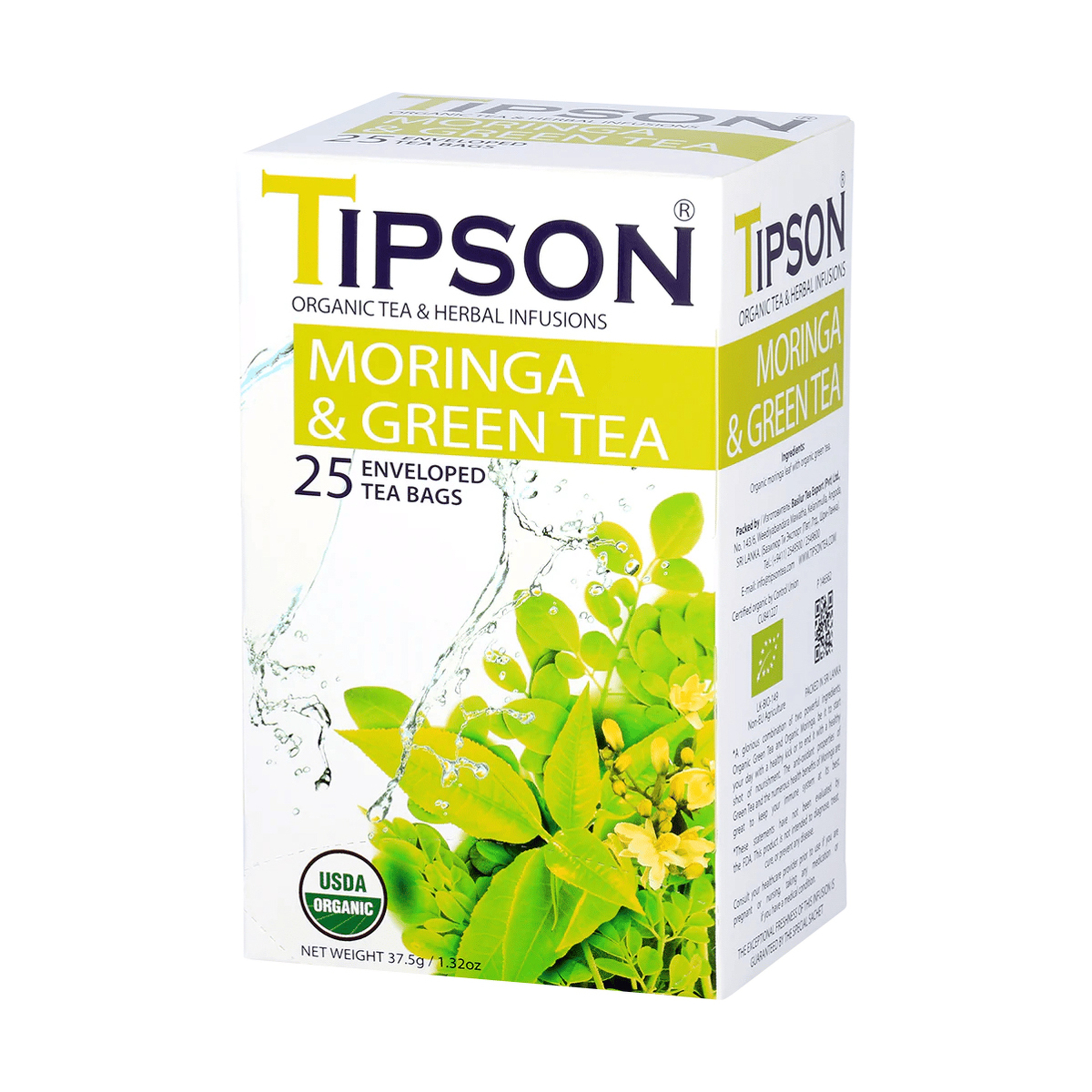 Tipson Organic Moringa Green Tea 25 Bag