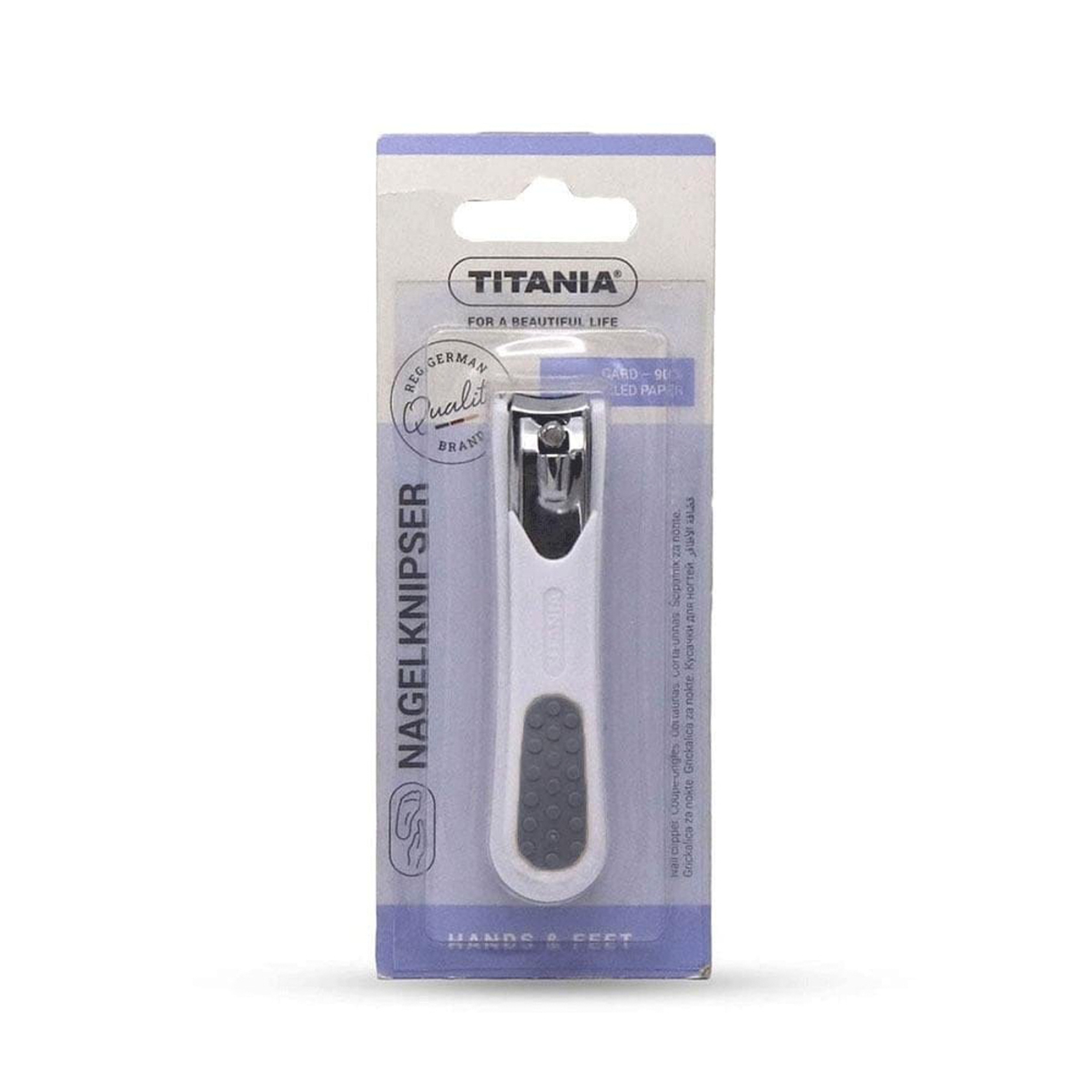 تيتانيا قصافة أظافر مطلي كروم بجراب 2S