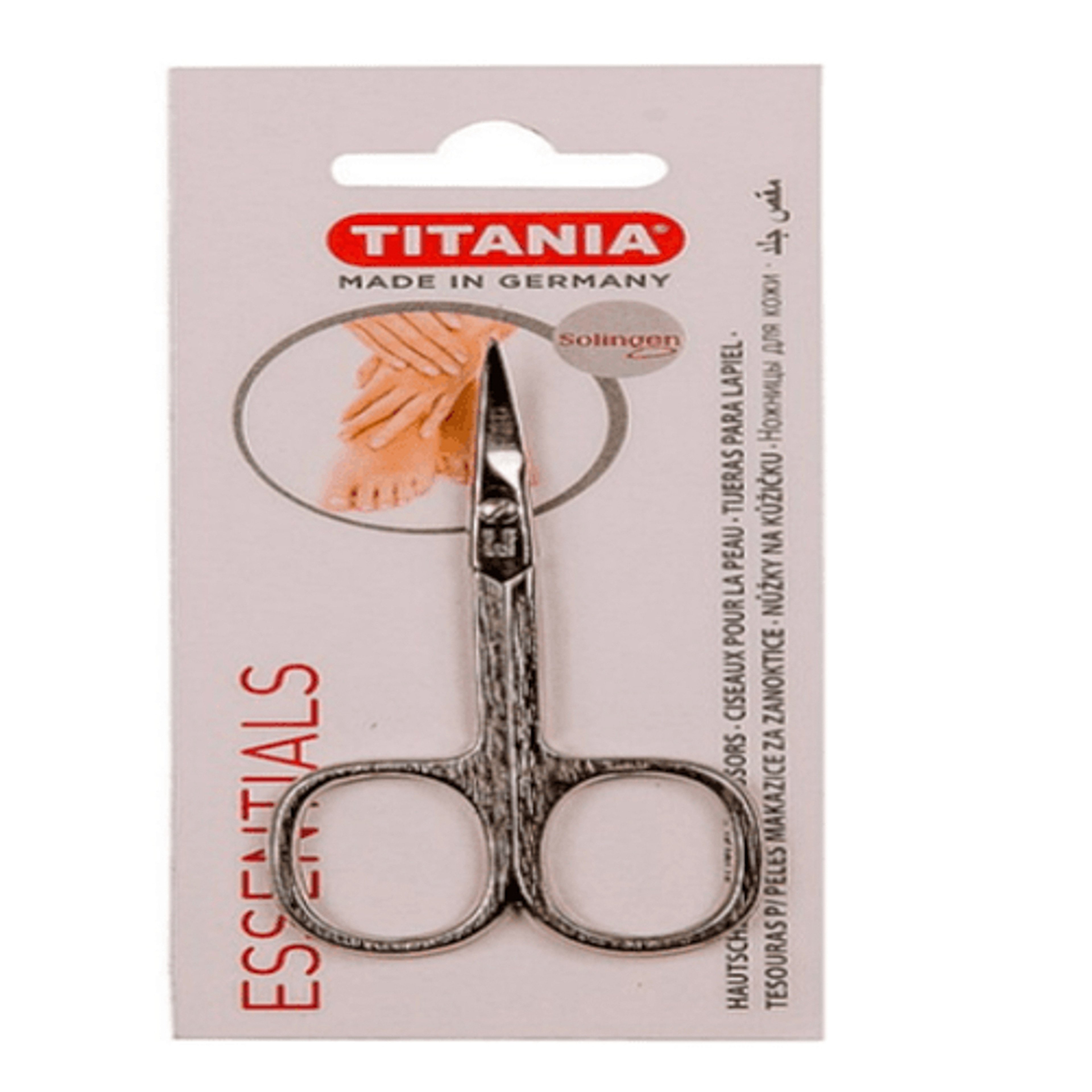 تيتانيا مقص أظافر بنهاية مائلة - فضي