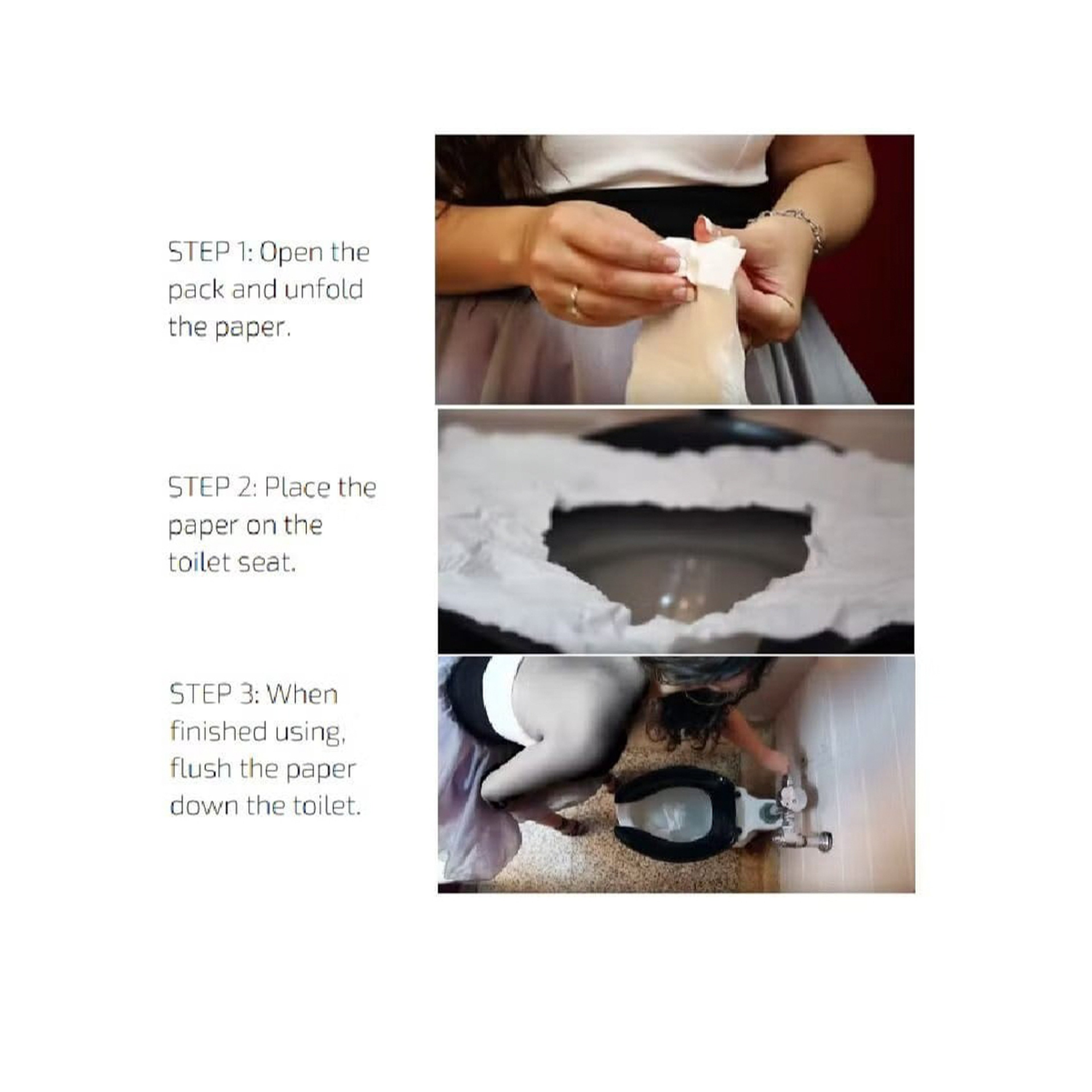 تواليتا - 10 مناديل لغطاء الحمام